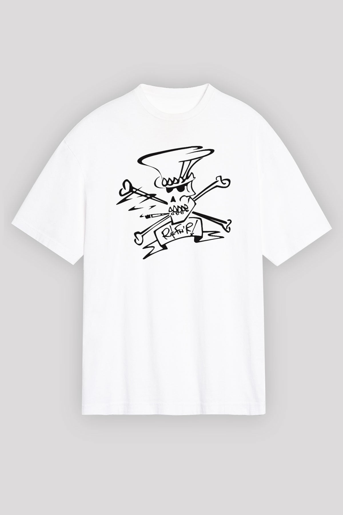 Slash Beyaz Unisex Oversize Tişört T-Shirt