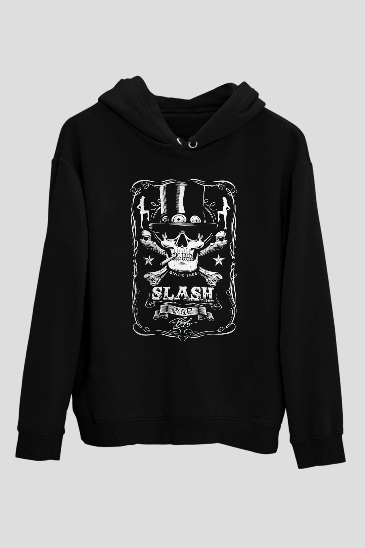 Slash Siyah Unisex Kapşonlu Sweatshirt