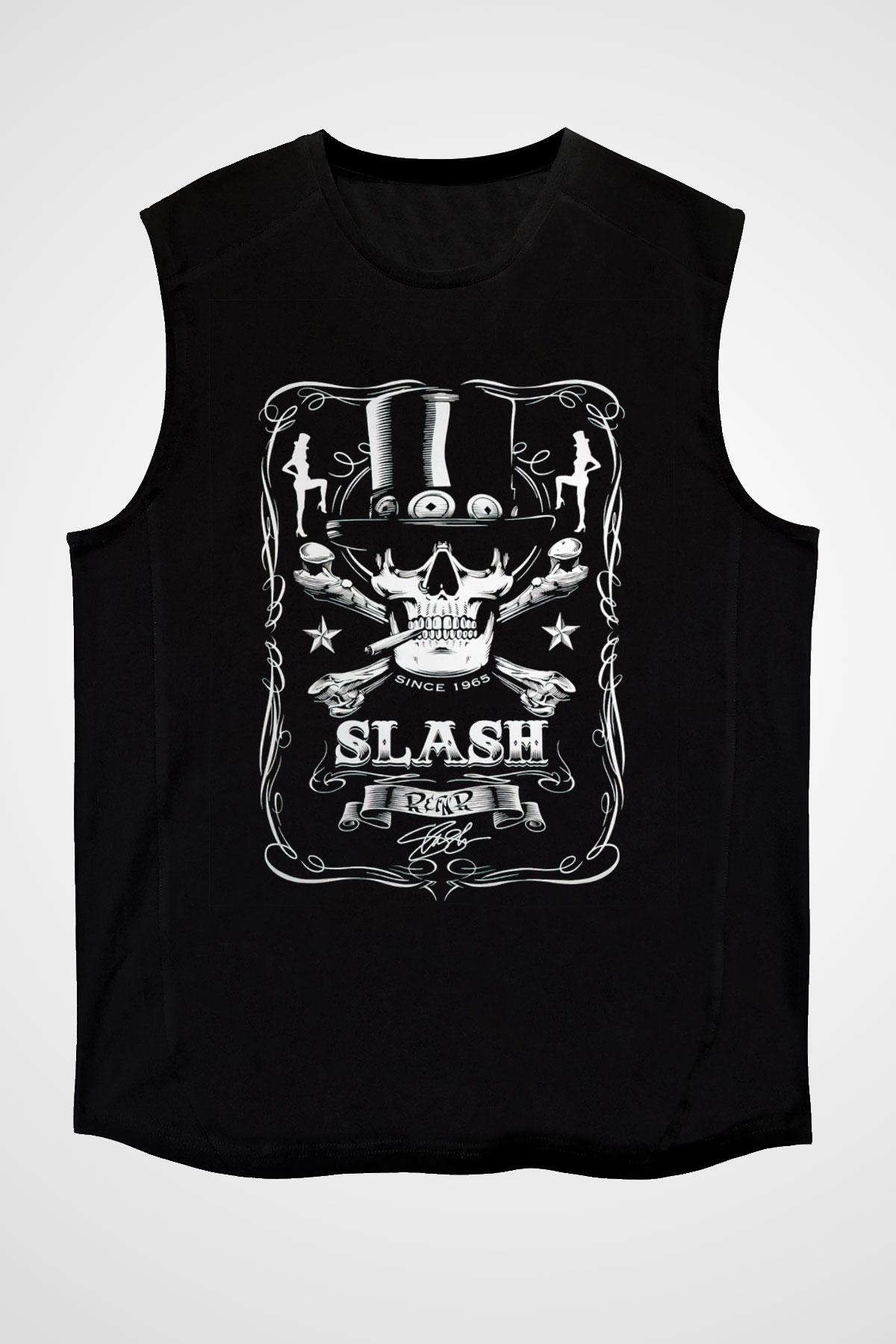 Slash Siyah Unisex Kolsuz Tişört