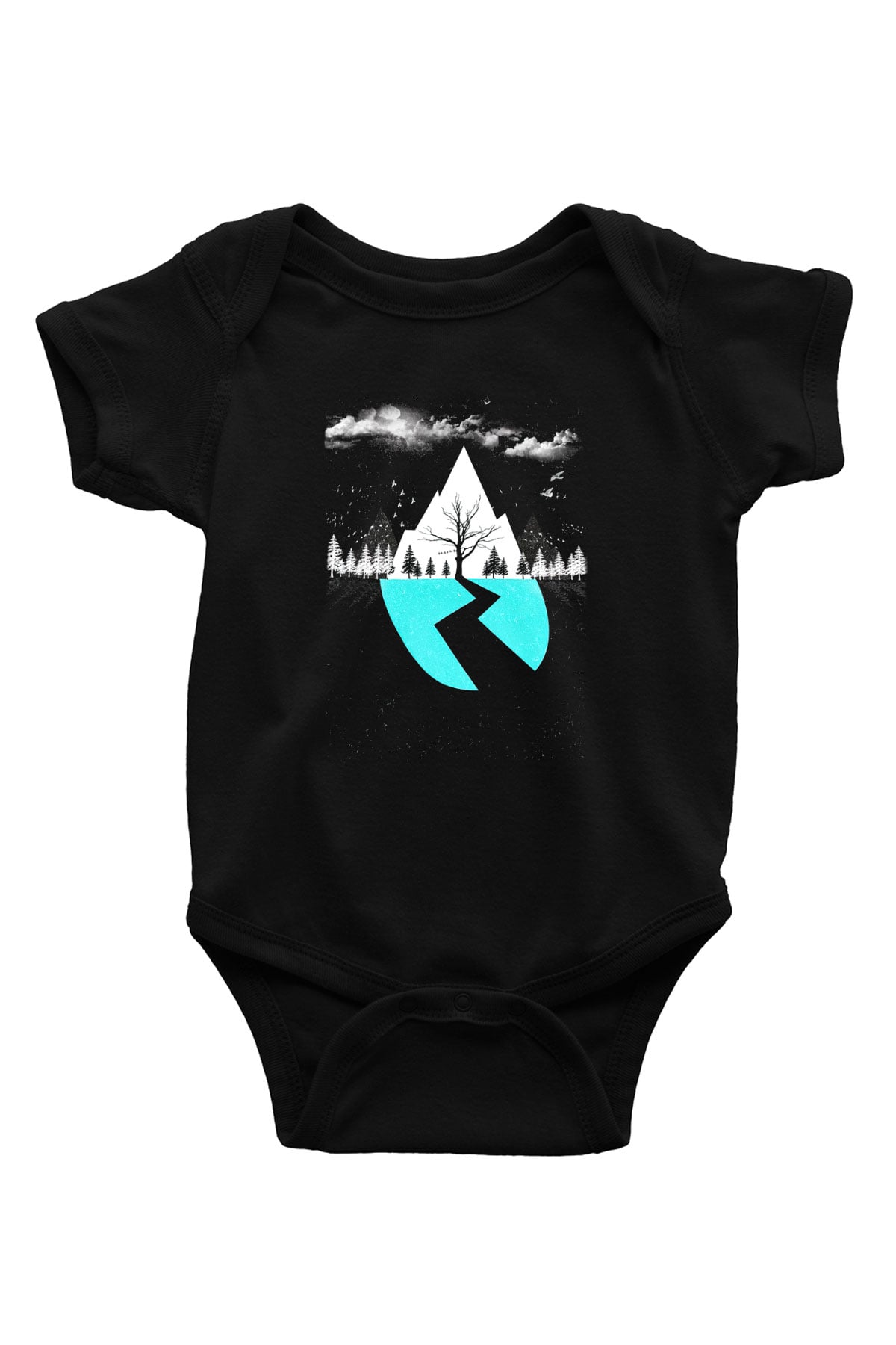 Sleeping with Sirens Baskılı Siyah Bebek Body - Zıbın