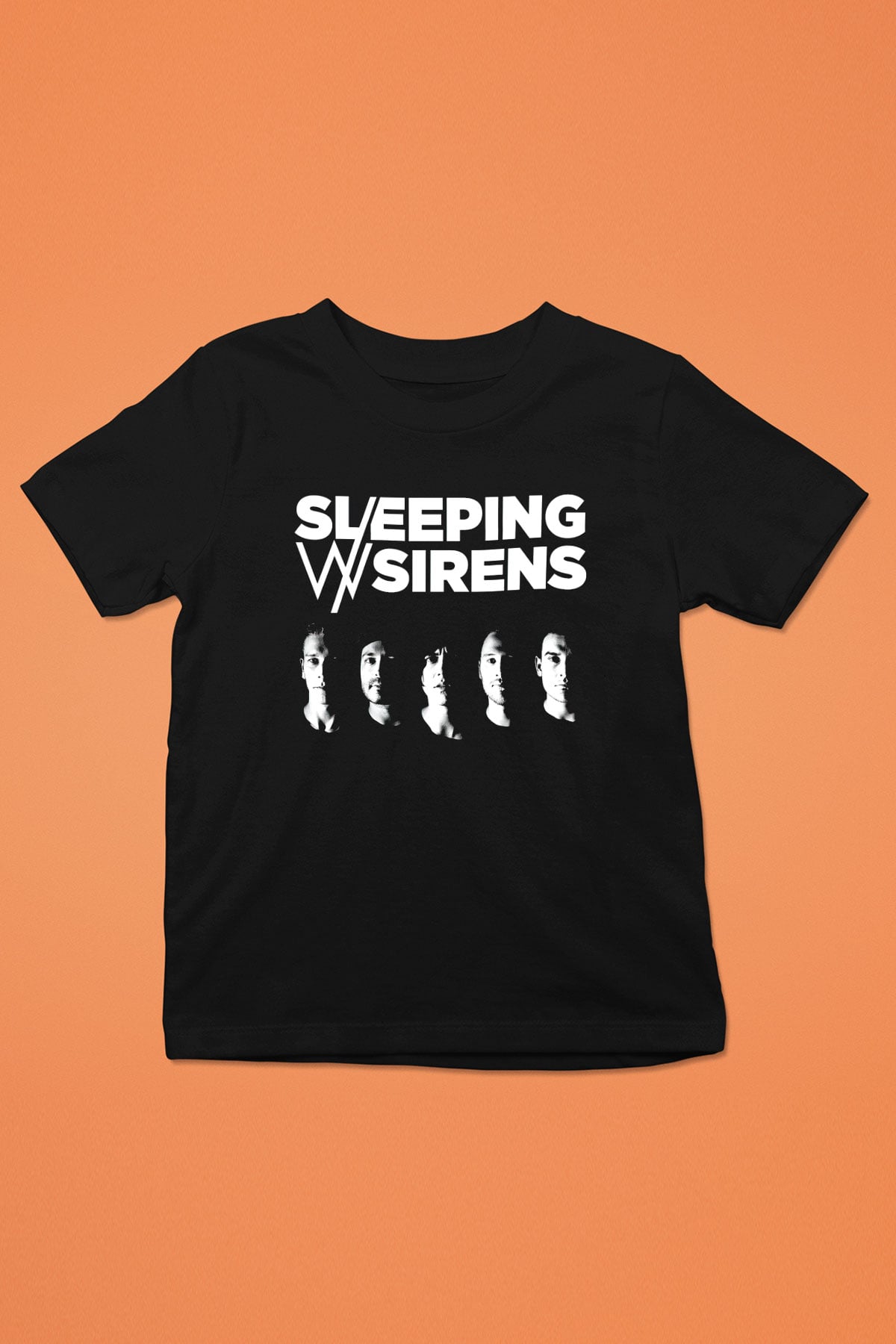 Sleeping with Sirens Baskılı Siyah Unisex Çocuk Tişört
