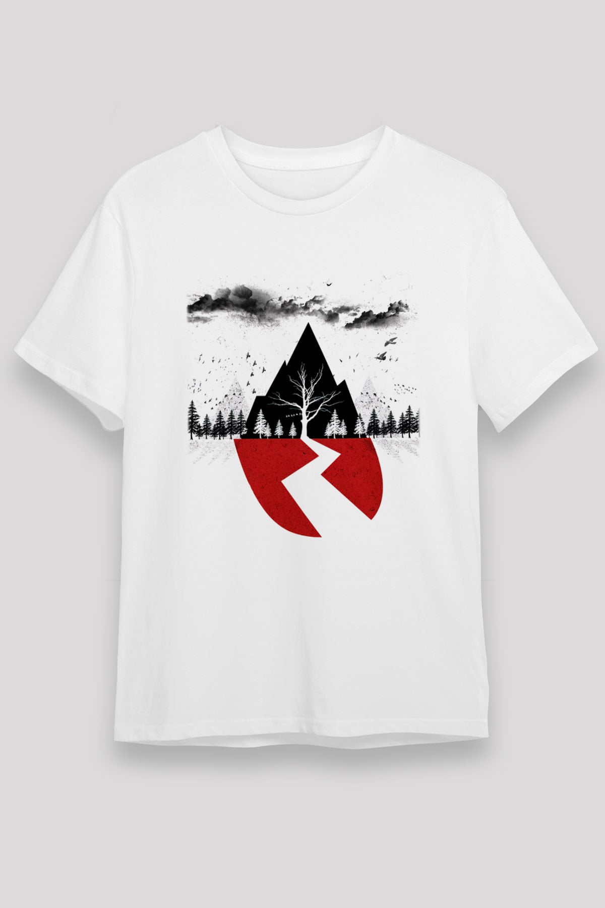 Sleeping with Sirens Beyaz Unisex Tişört T-Shirt - Tişört Fabrikası