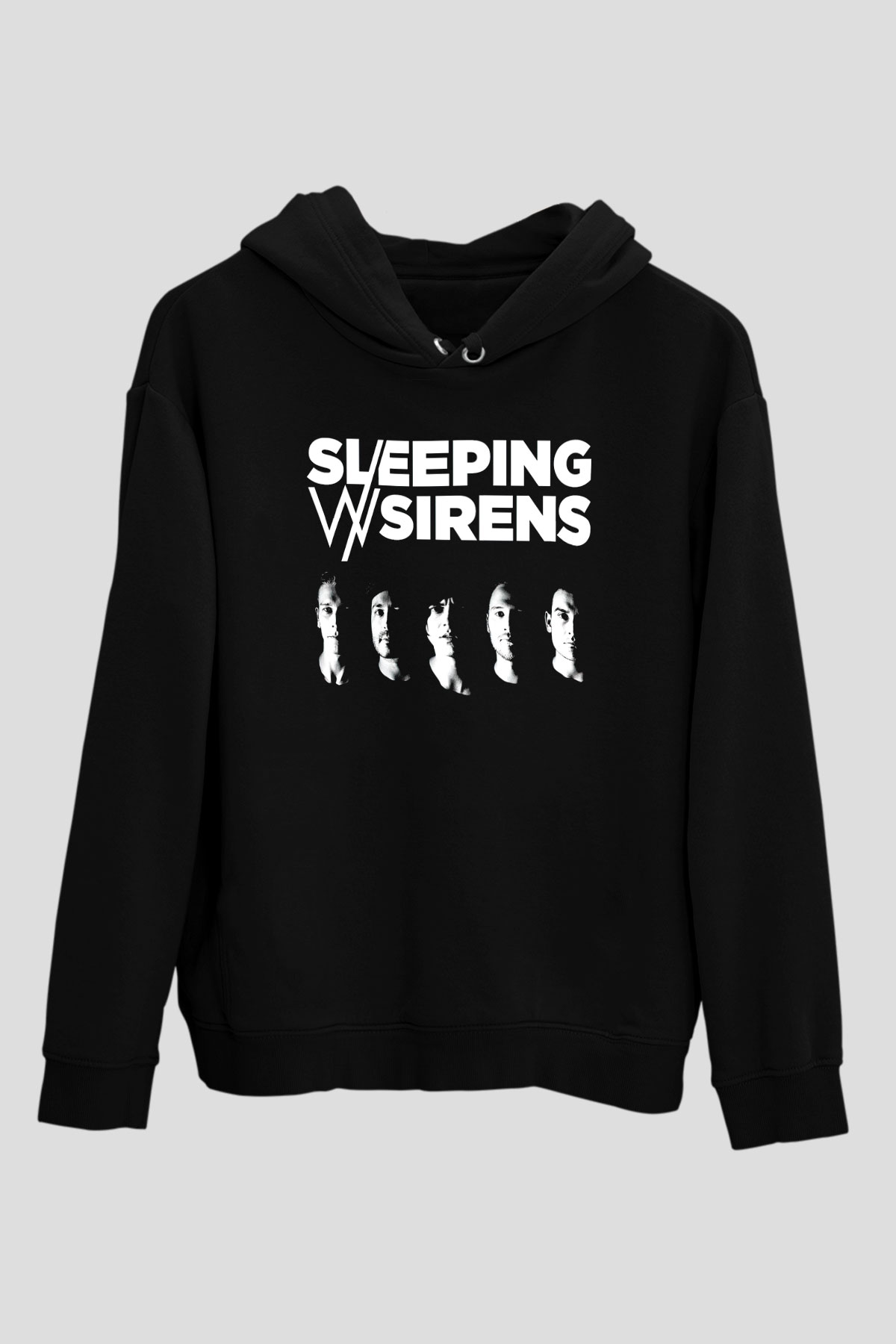 Sleeping with Sirens Siyah Unisex Kapşonlu Sweatshirt