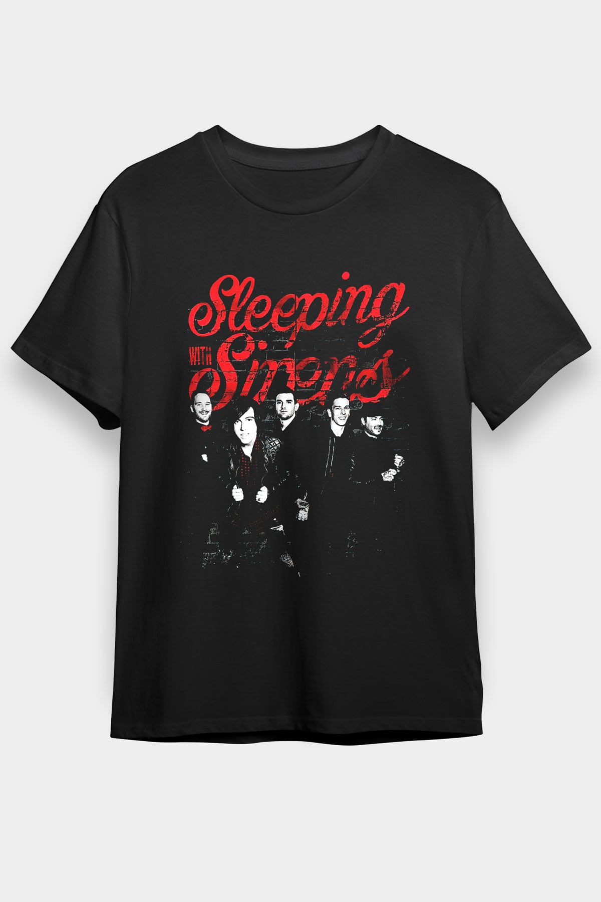 Sleeping with Sirens Siyah Unisex Tişört T-Shirt - Tişört Fabrikası