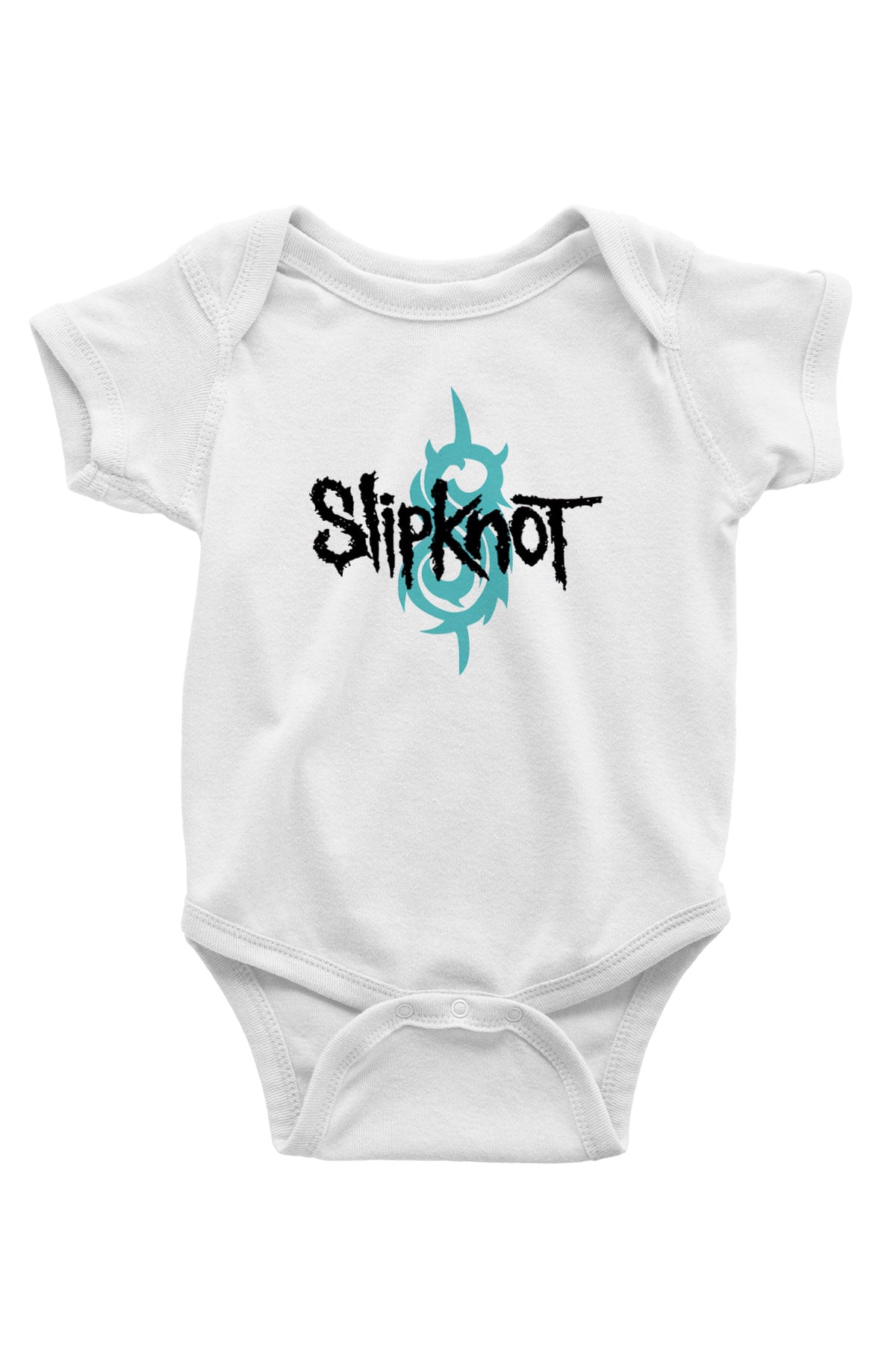 Slipknot Baskılı Beyaz Unisex Bebek Body - Zıbın