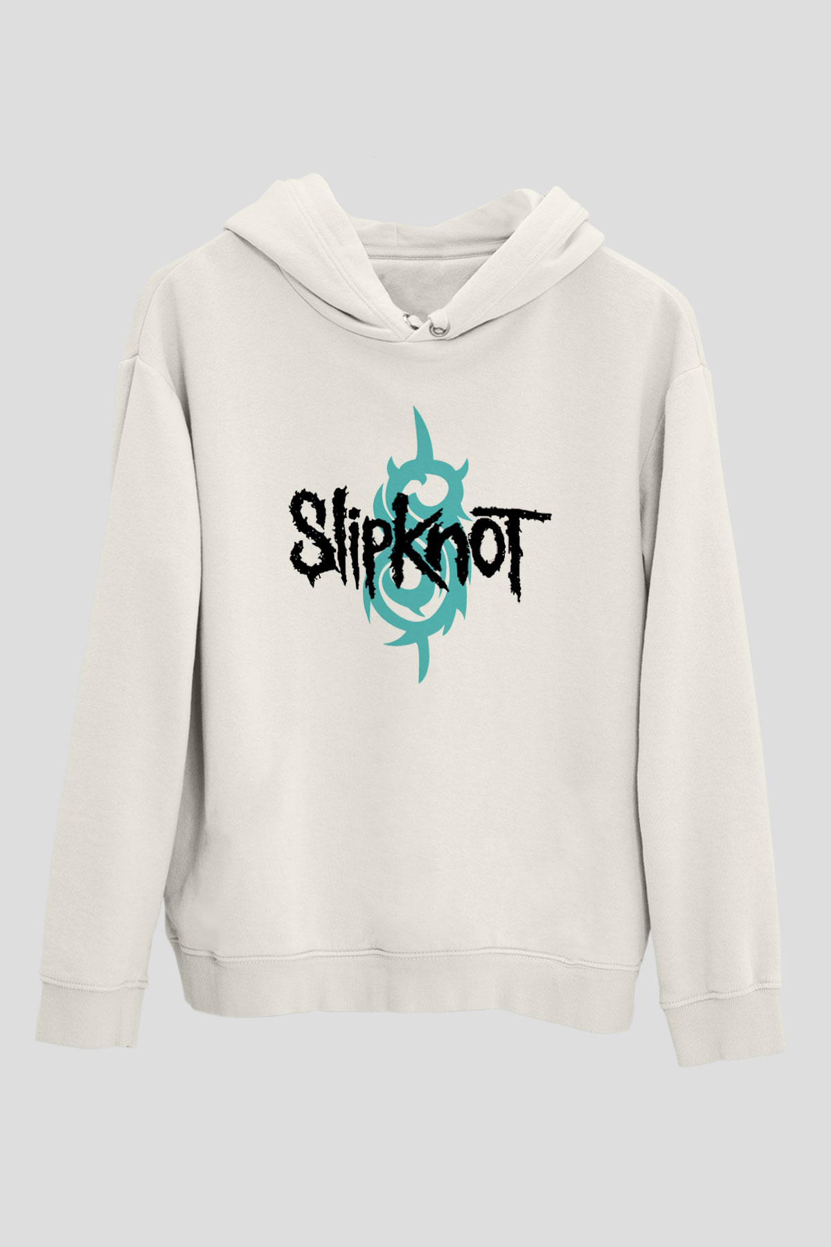 Slipknot Beyaz Unisex Kapşonlu Sweatshirt