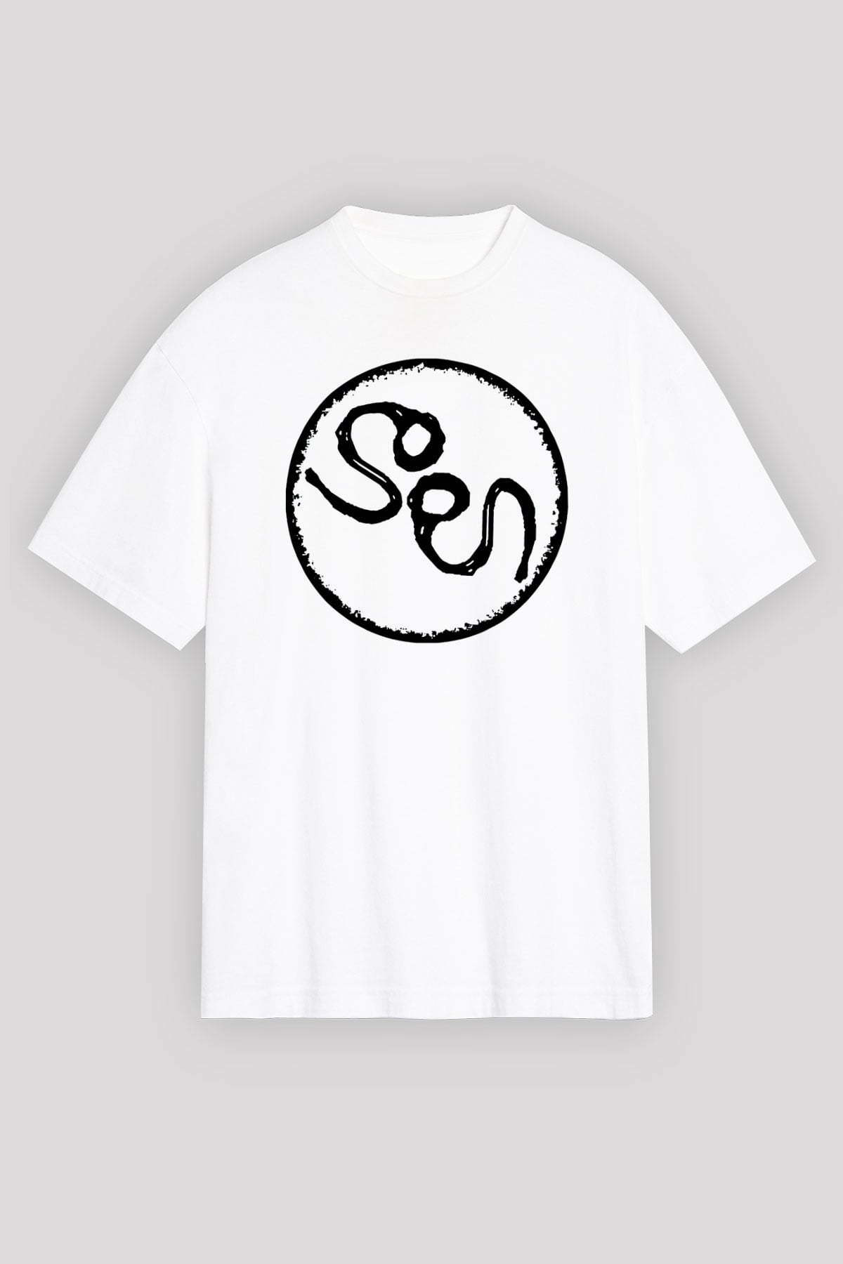 Slowdive Baskılı Beyaz Unisex Oversize Tişört - Tshirt