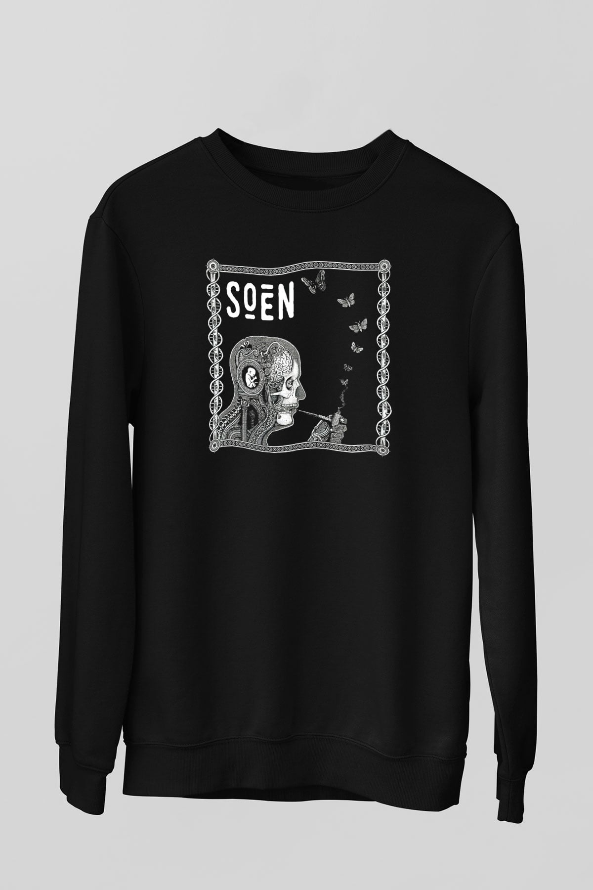 Slowdive Baskılı Unisex Siyah Sweatshirt