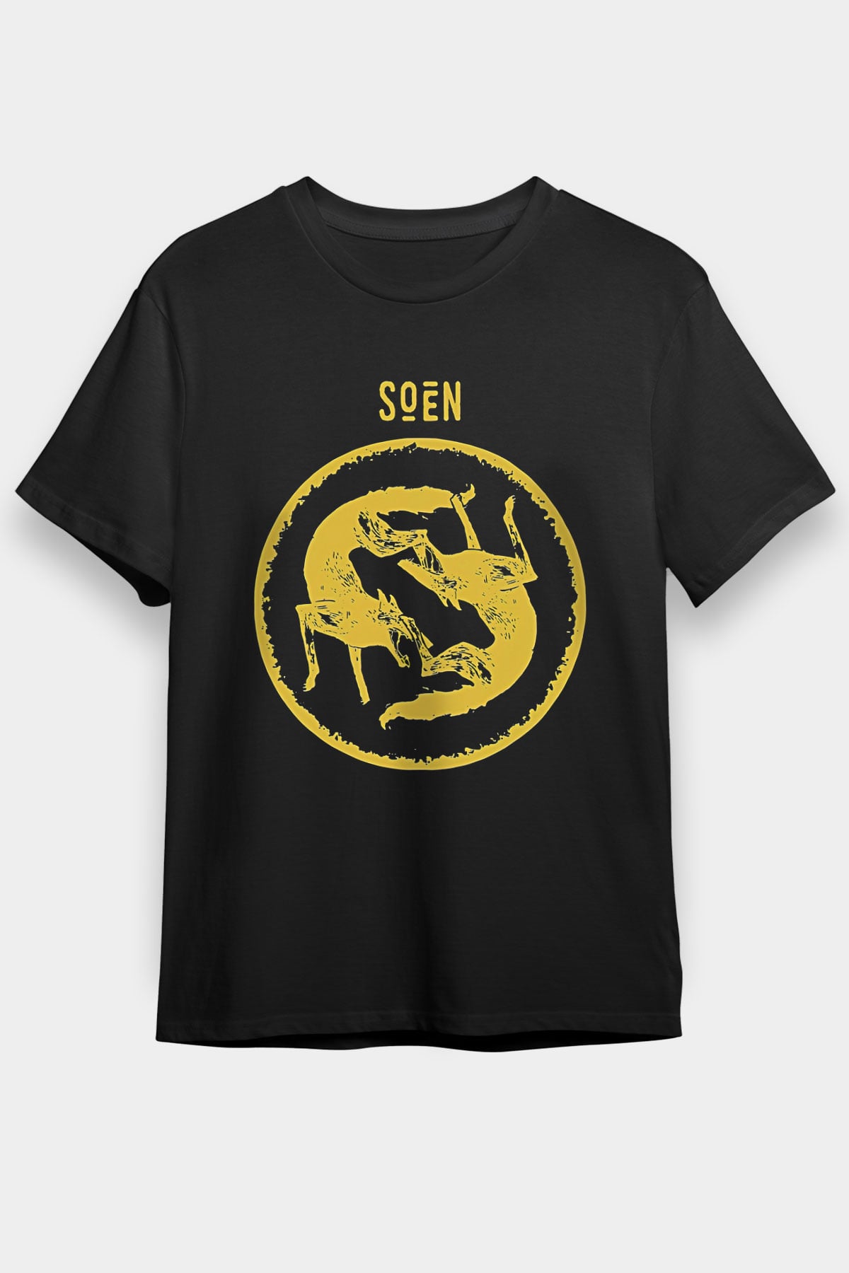 Slowdive Baskılı Unisex Siyah Tişört - Tshirt