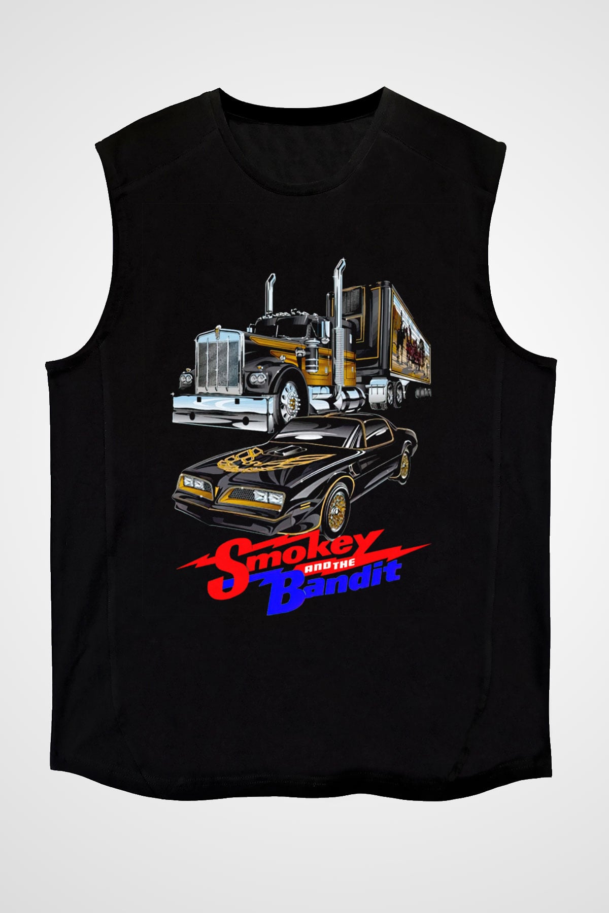 Smokey and the Bandit Siyah Unisex  Kolsuz Tişört