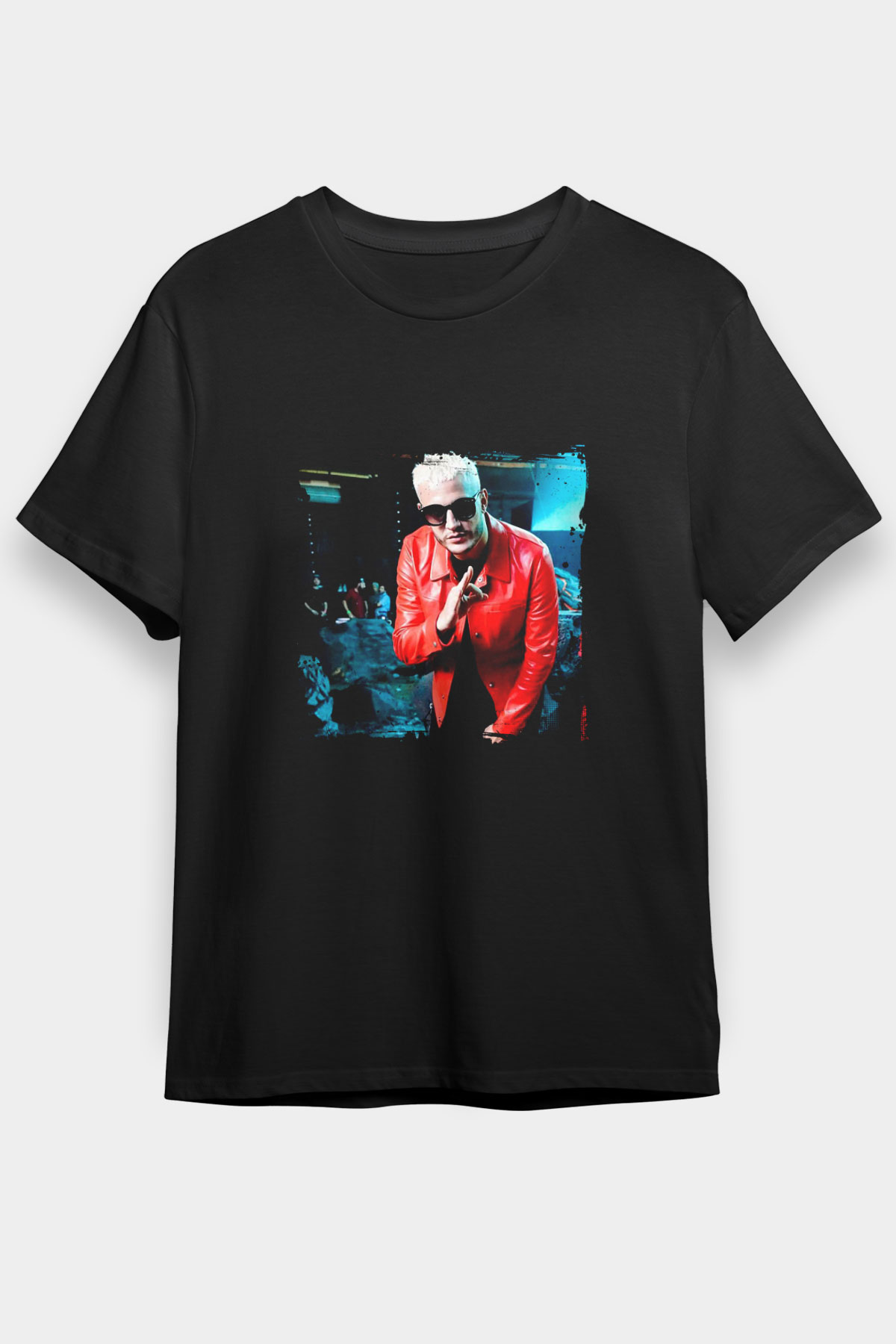 Snake Baskılı Unisex Siyah Tişört