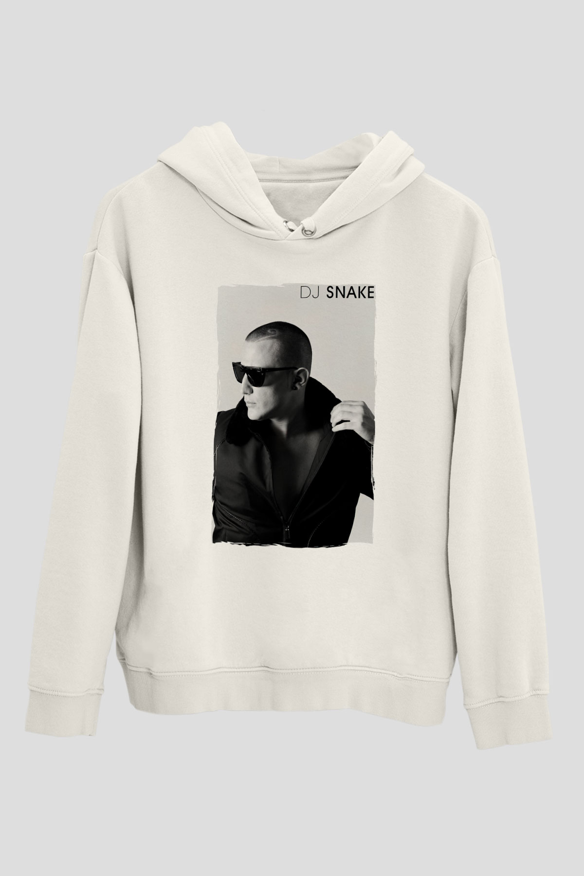 Snake Beyaz Unisex Kapüşonlu Sweatshirt