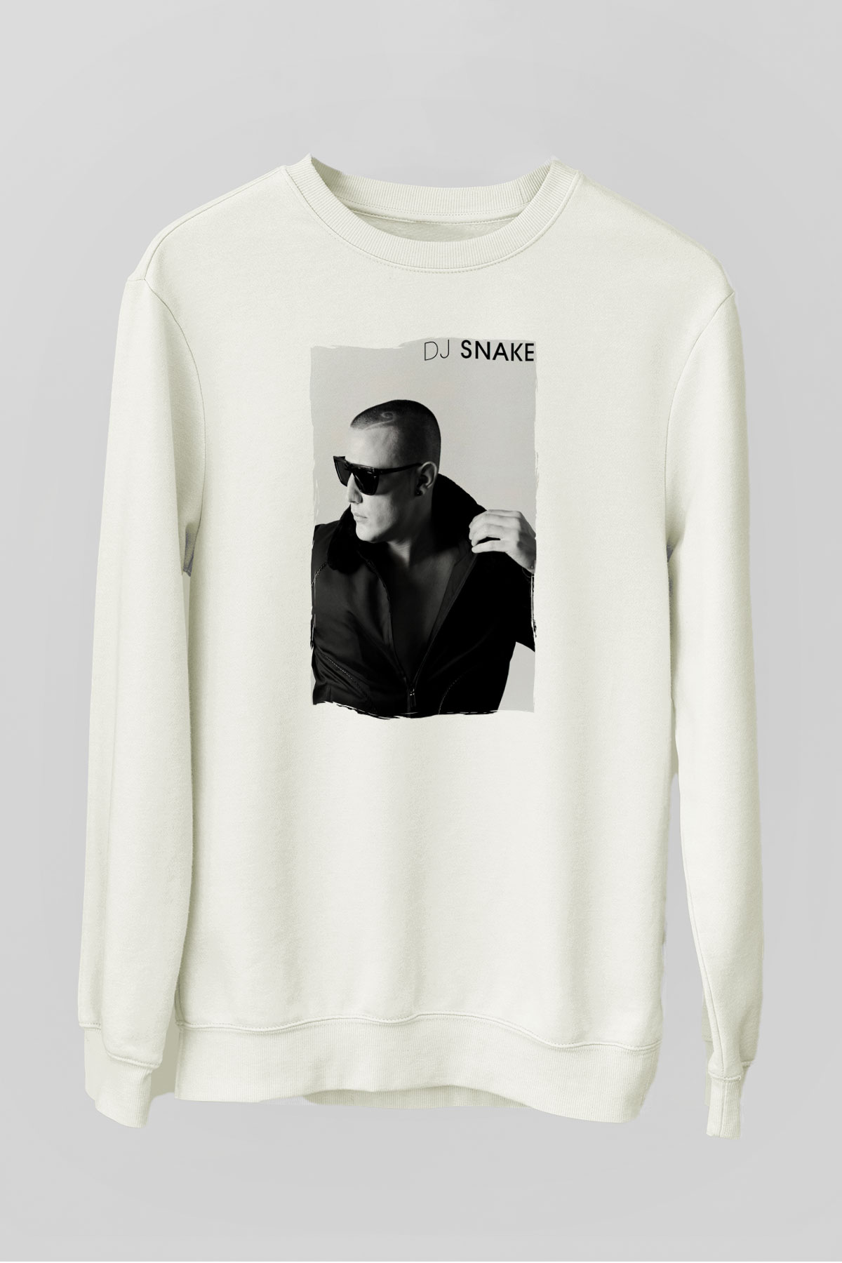 Snake Beyaz Unisex Sweatshirt