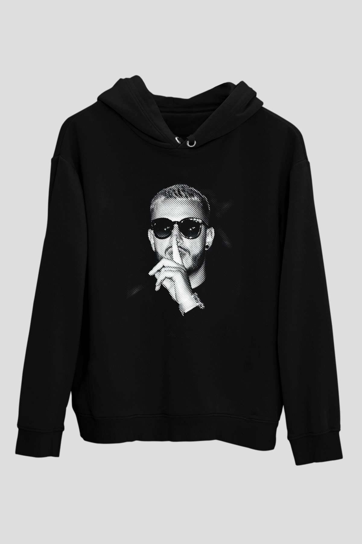 Snake Siyah Unisex Kapüşonlu Sweatshirt