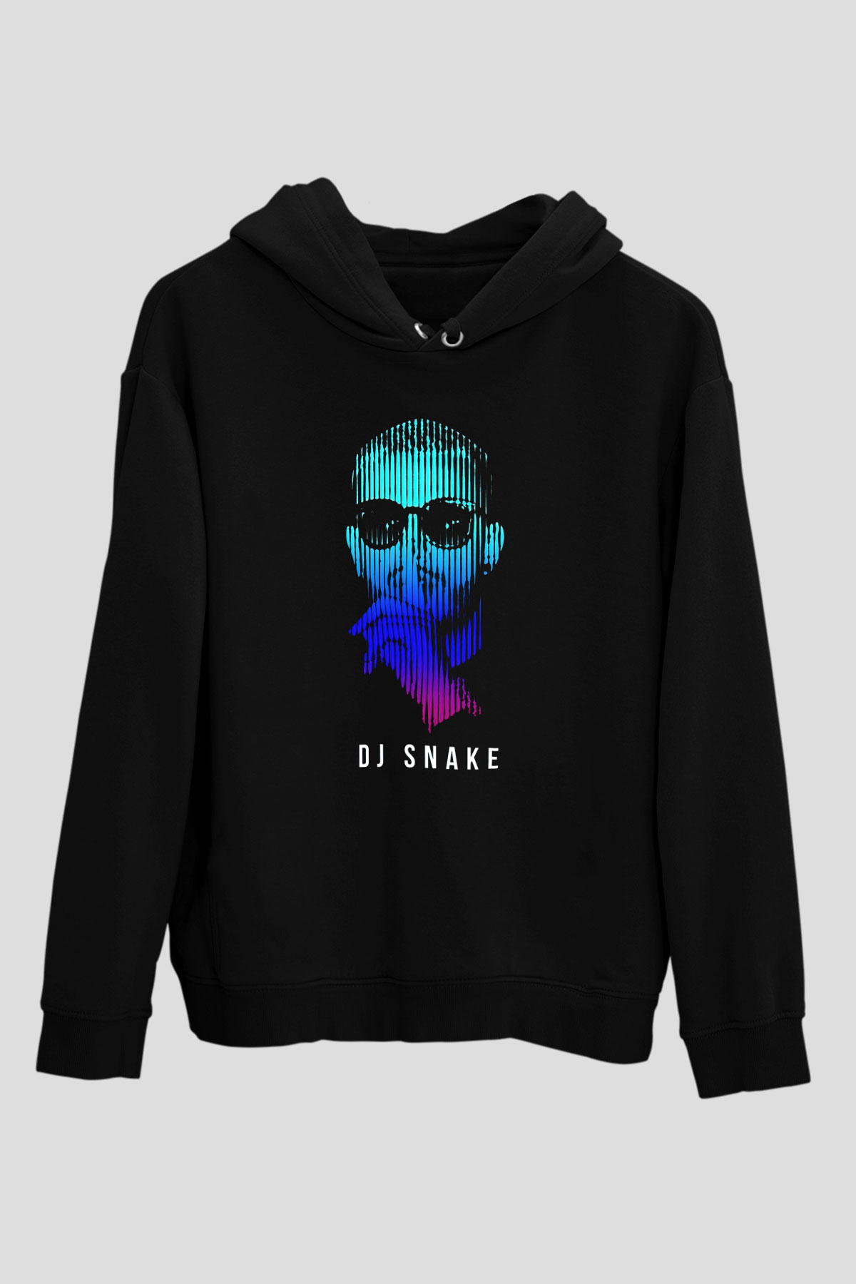 Snake Siyah Unisex Kapüşonlu Sweatshirt