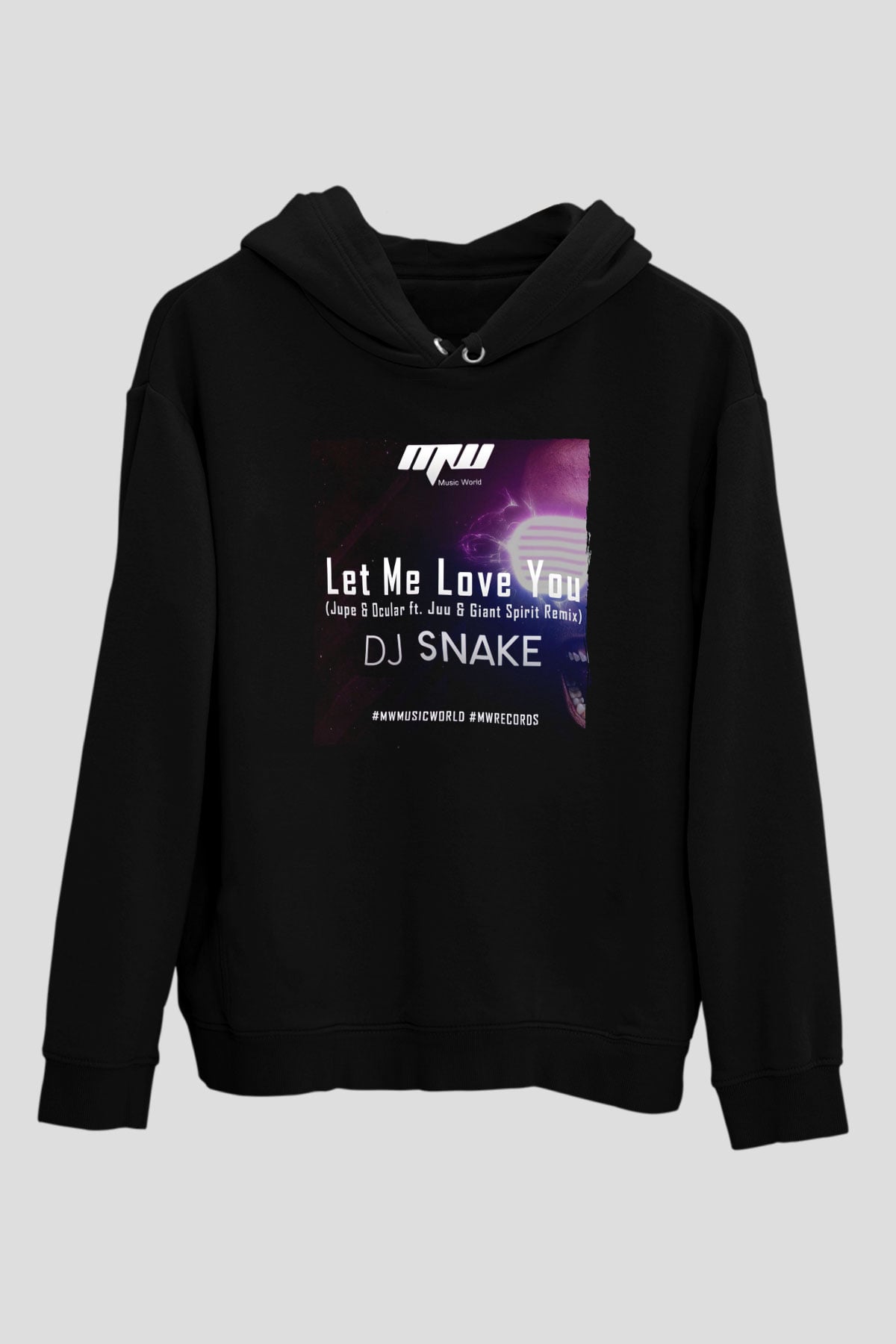 Snake Siyah Unisex Kapüşonlu Sweatshirt