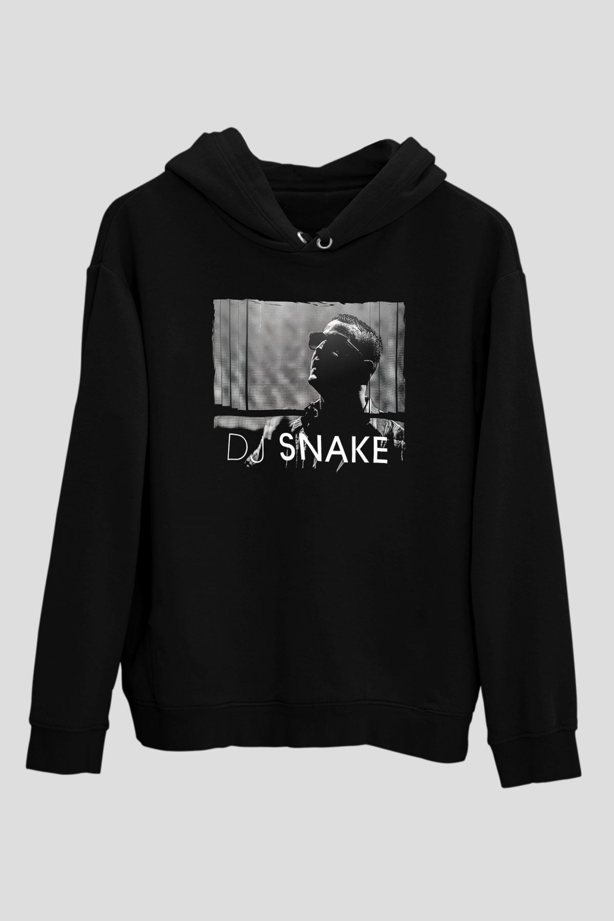 Snake Siyah Unisex Kapüşonlu Sweatshirt
