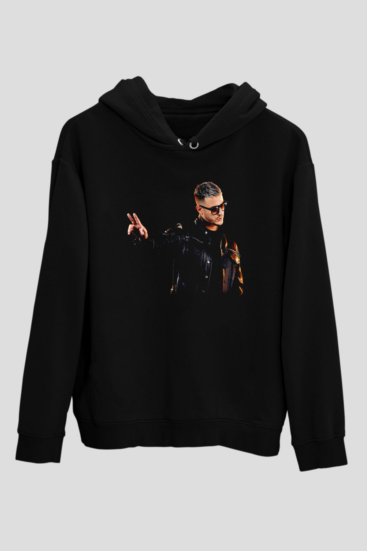 Snake Siyah Unisex Kapüşonlu Sweatshirt