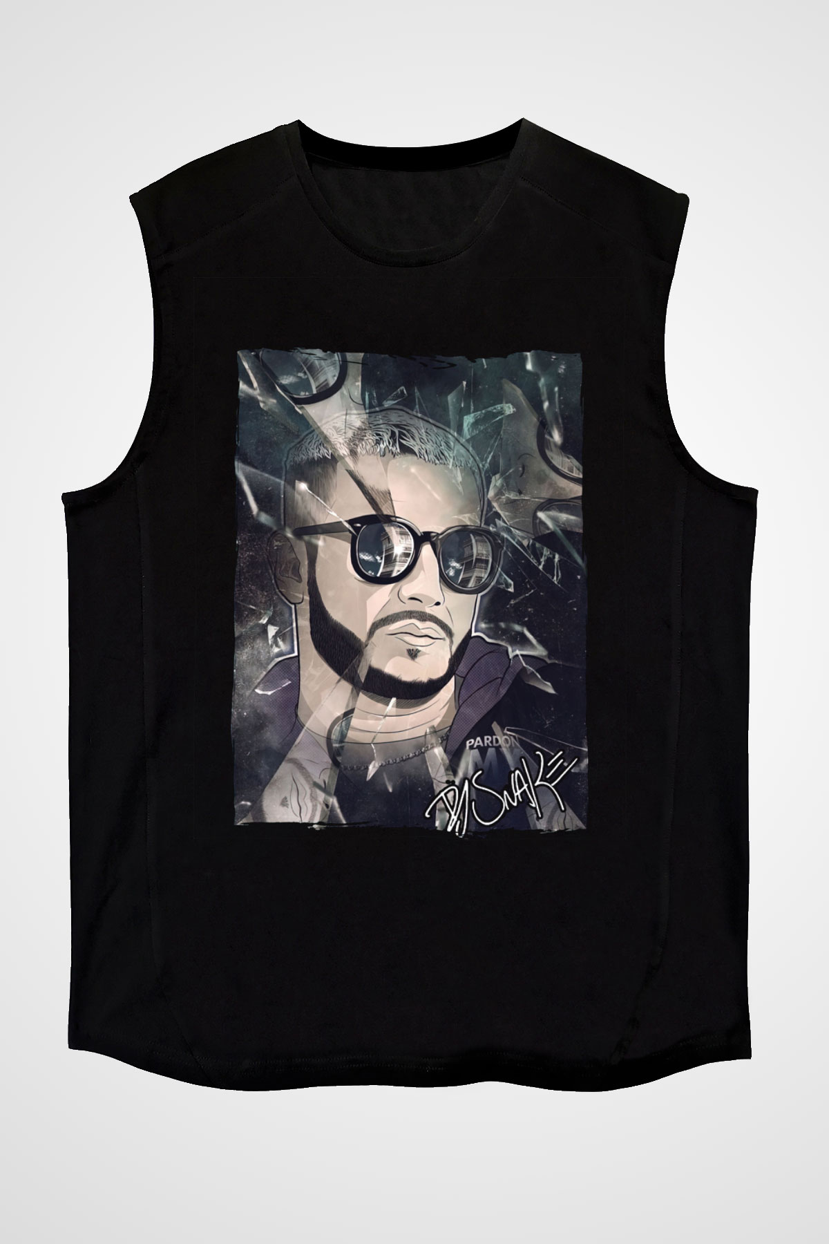 Snake Siyah Unisex Kolsuz Tişört