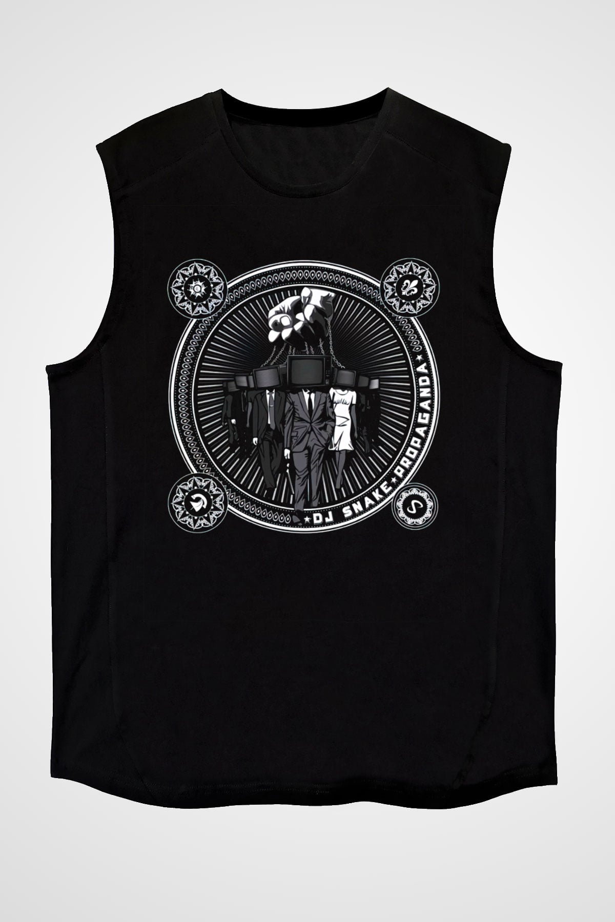 Snake Siyah Unisex Kolsuz Tişört