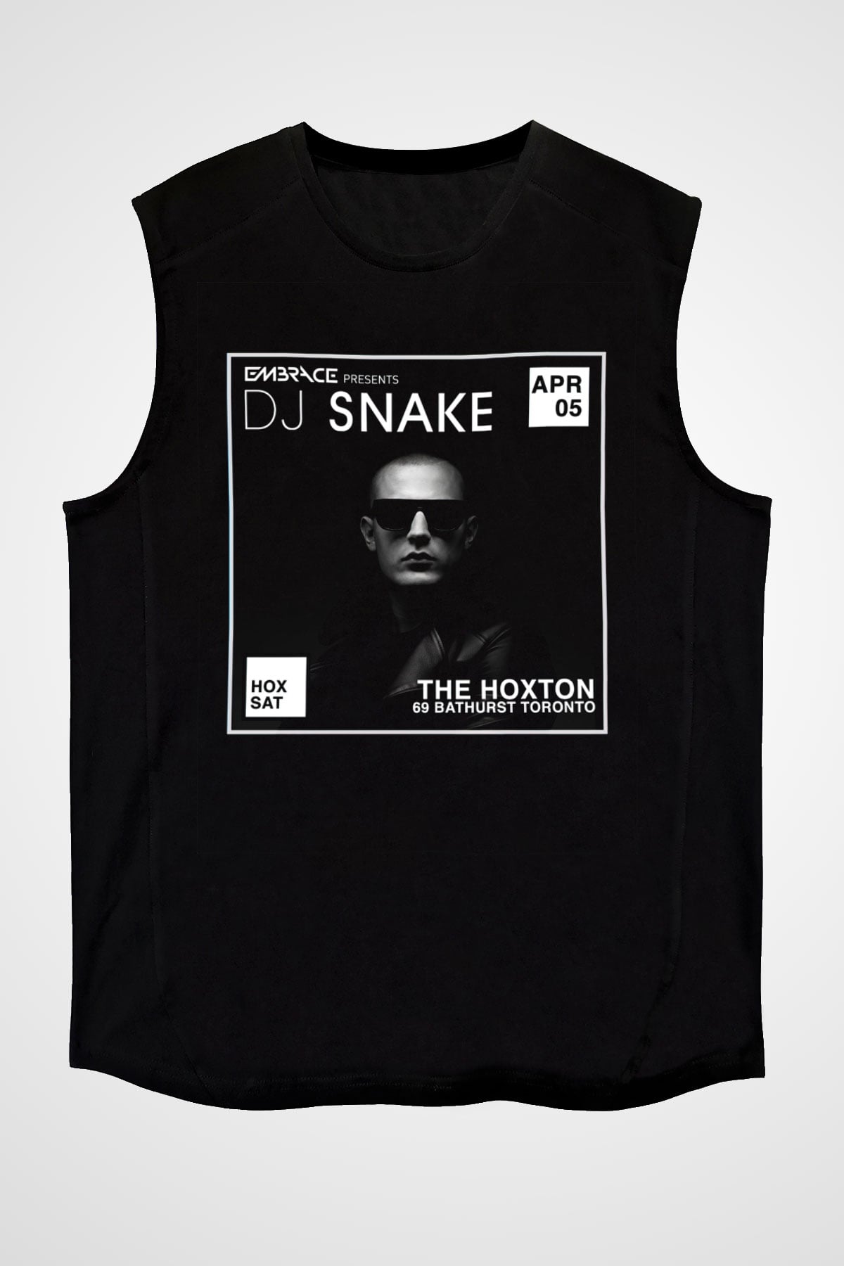 Snake Siyah Unisex Kolsuz Tişört