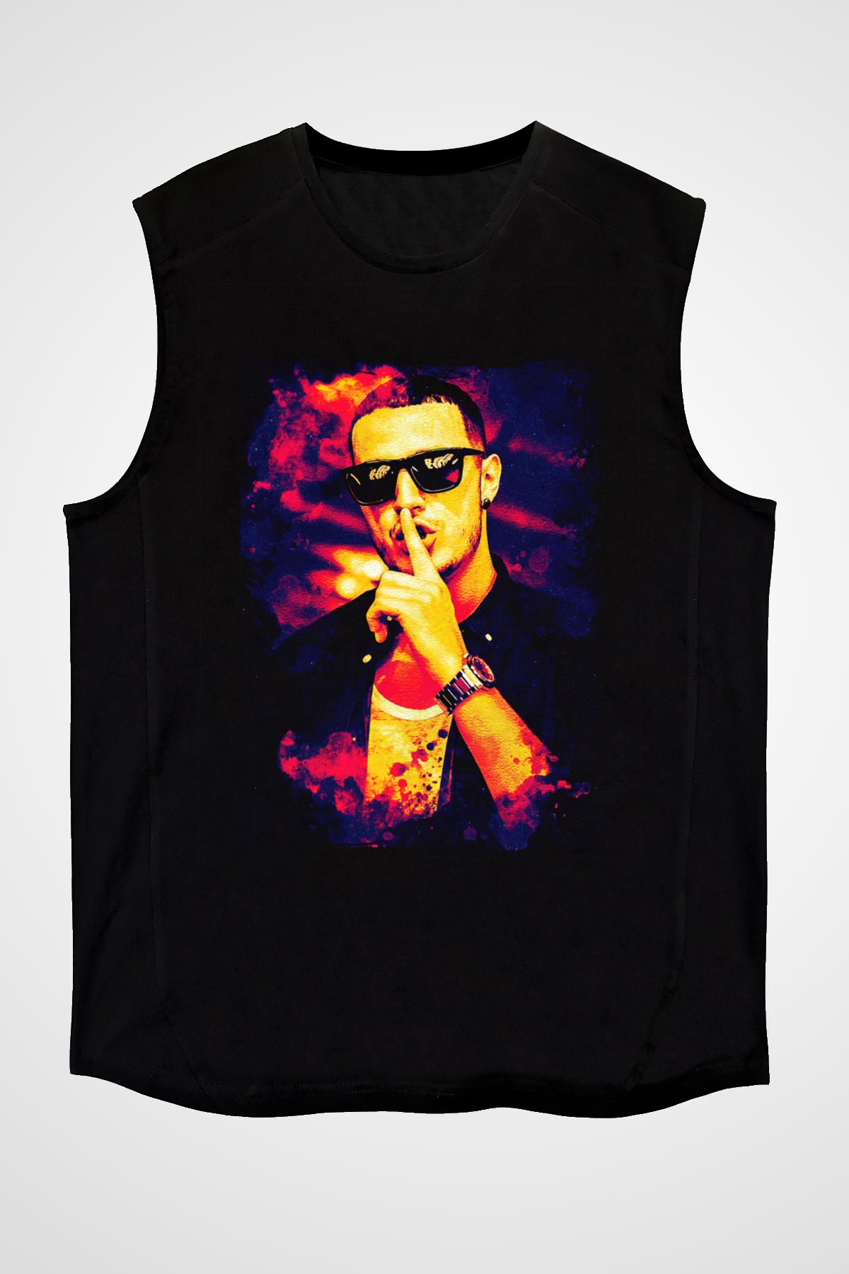 Snake Siyah Unisex Kolsuz Tişört