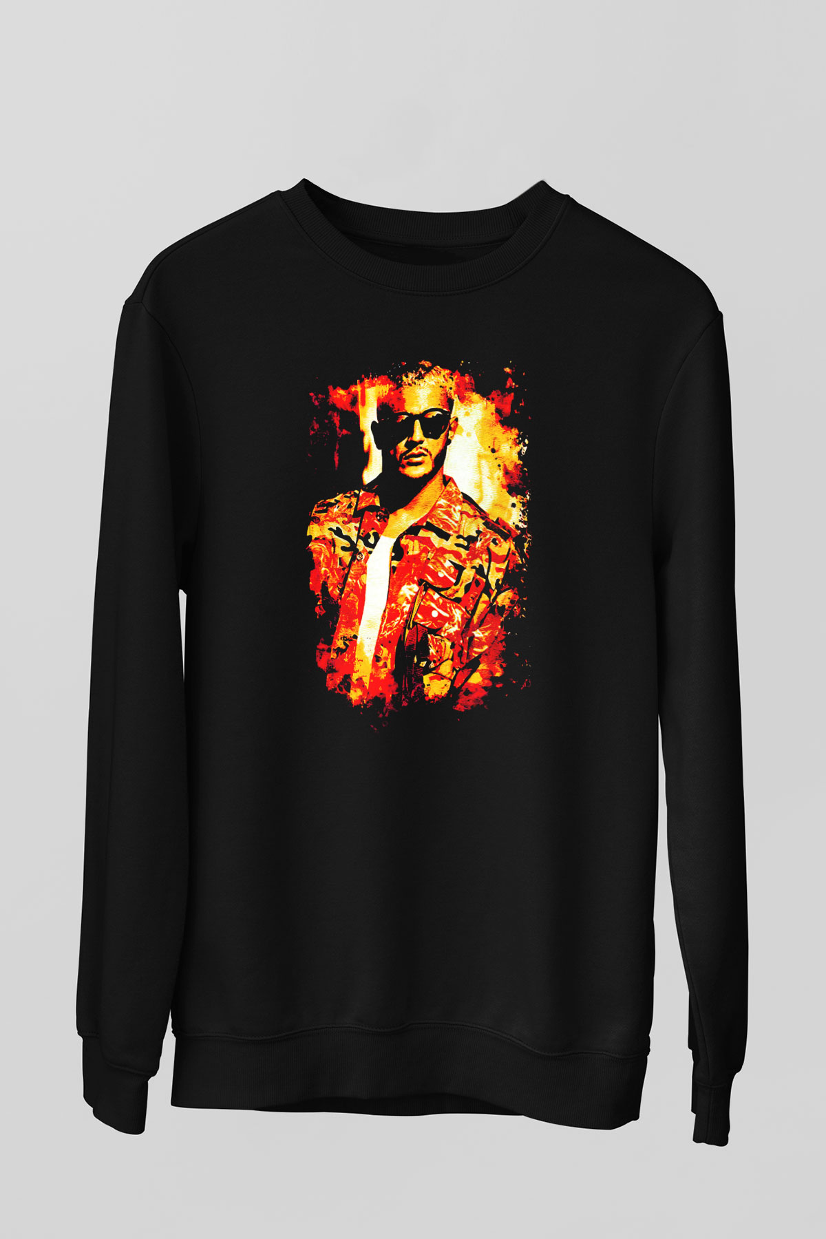 Snake Siyah Unisex Sweatshirt