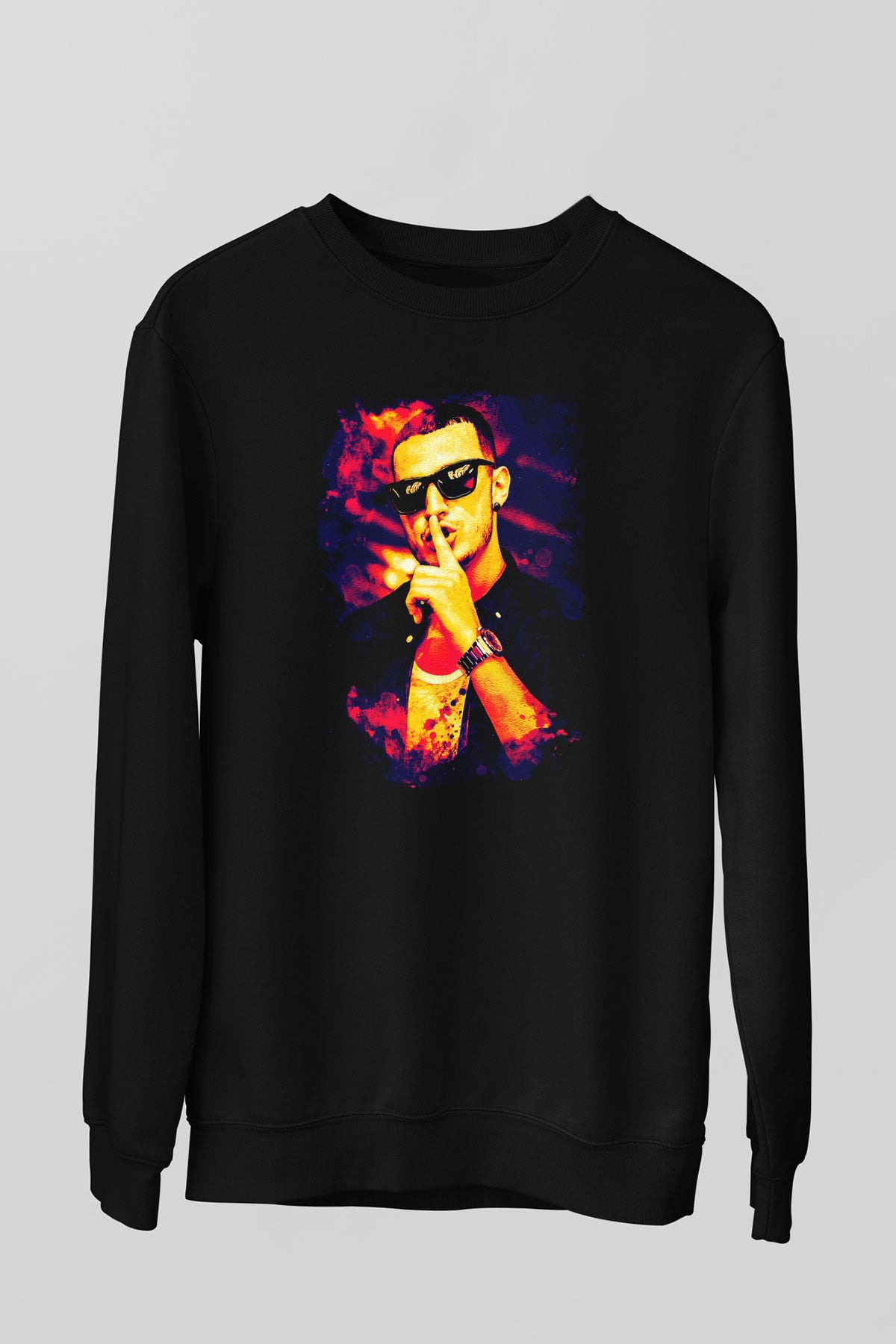 Snake Siyah Unisex Sweatshirt