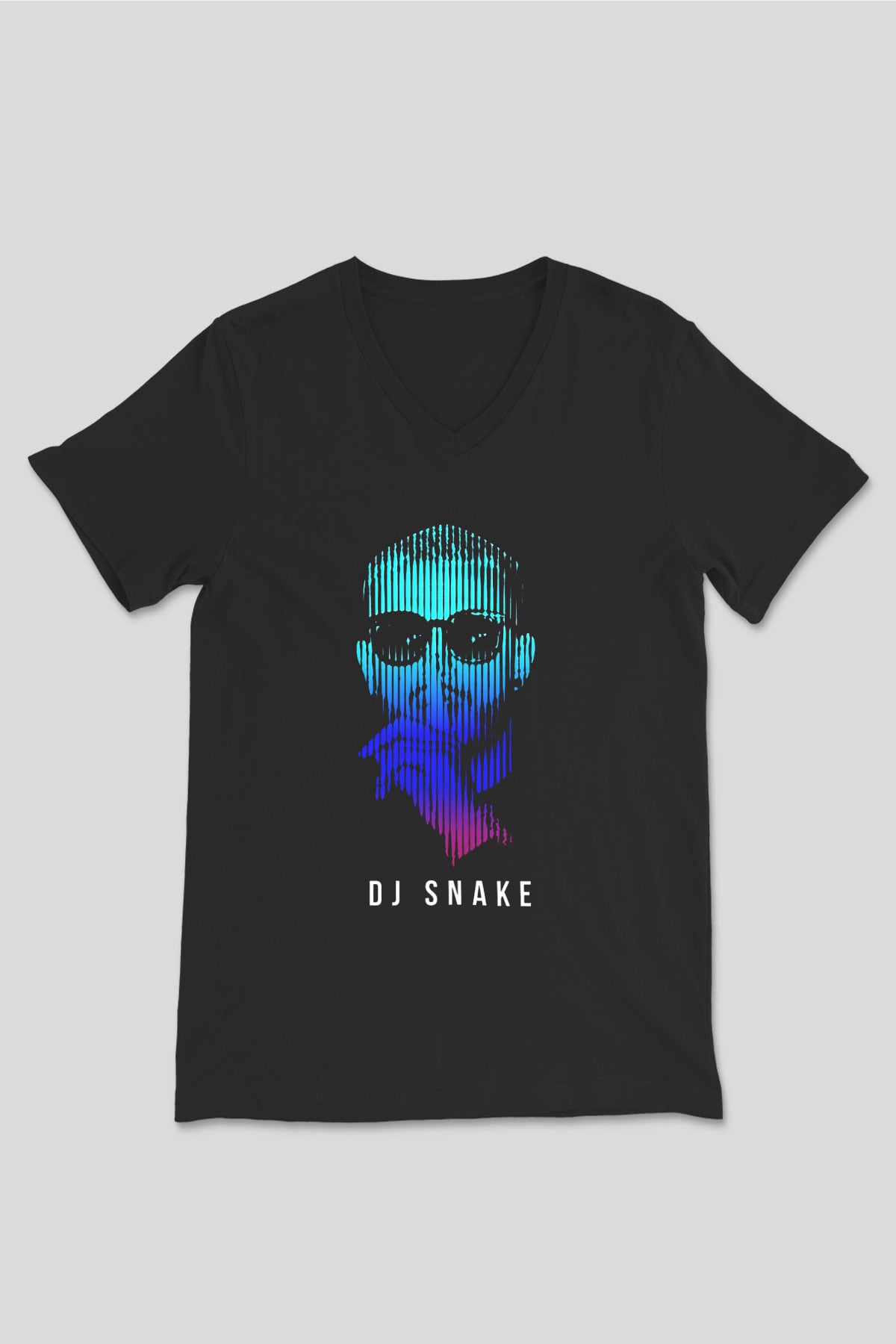 Snake Siyah Unisex V Yaka Tişört