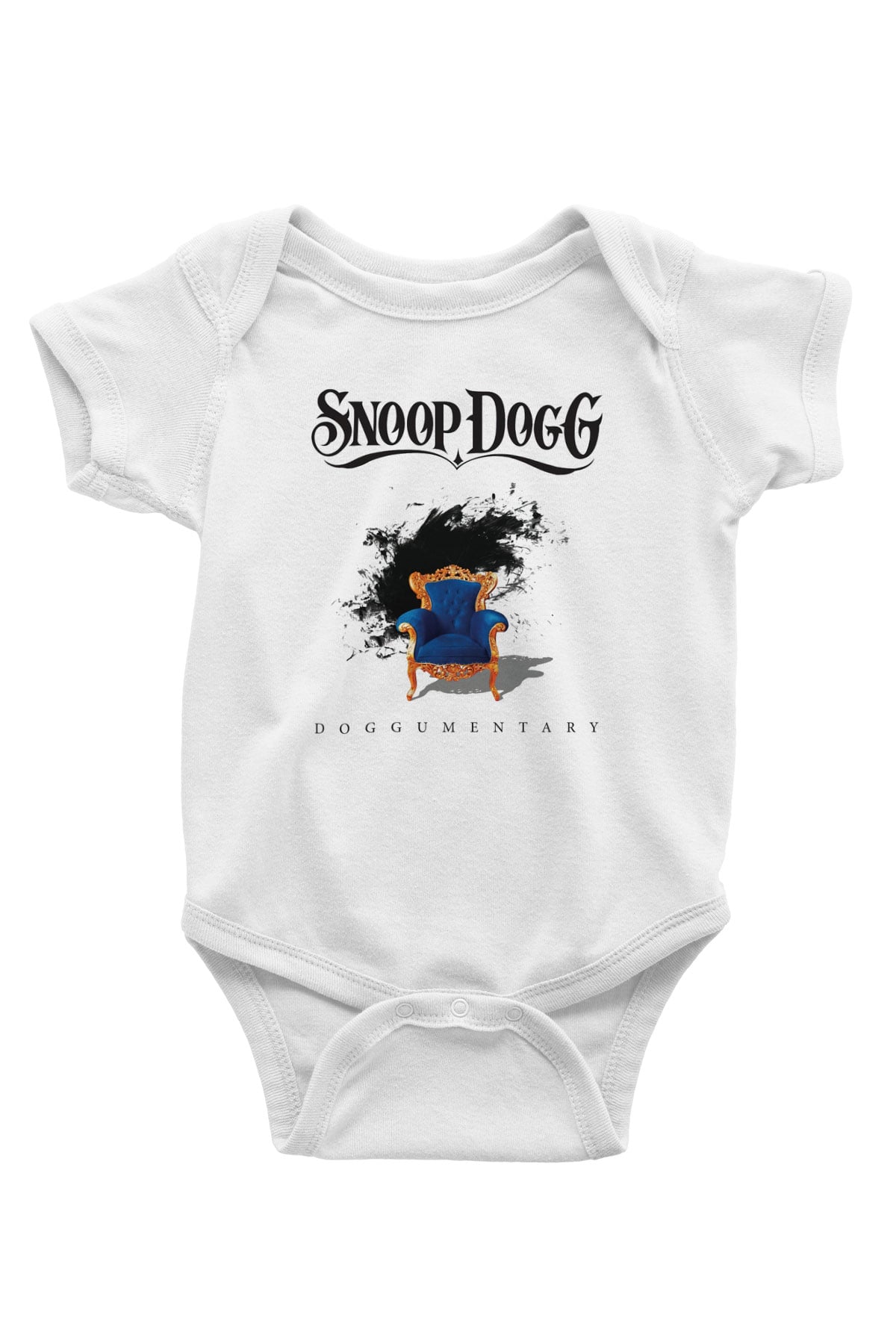 Snoop Dogg Baskılı Beyaz Unisex Bebek Body - Zıbın