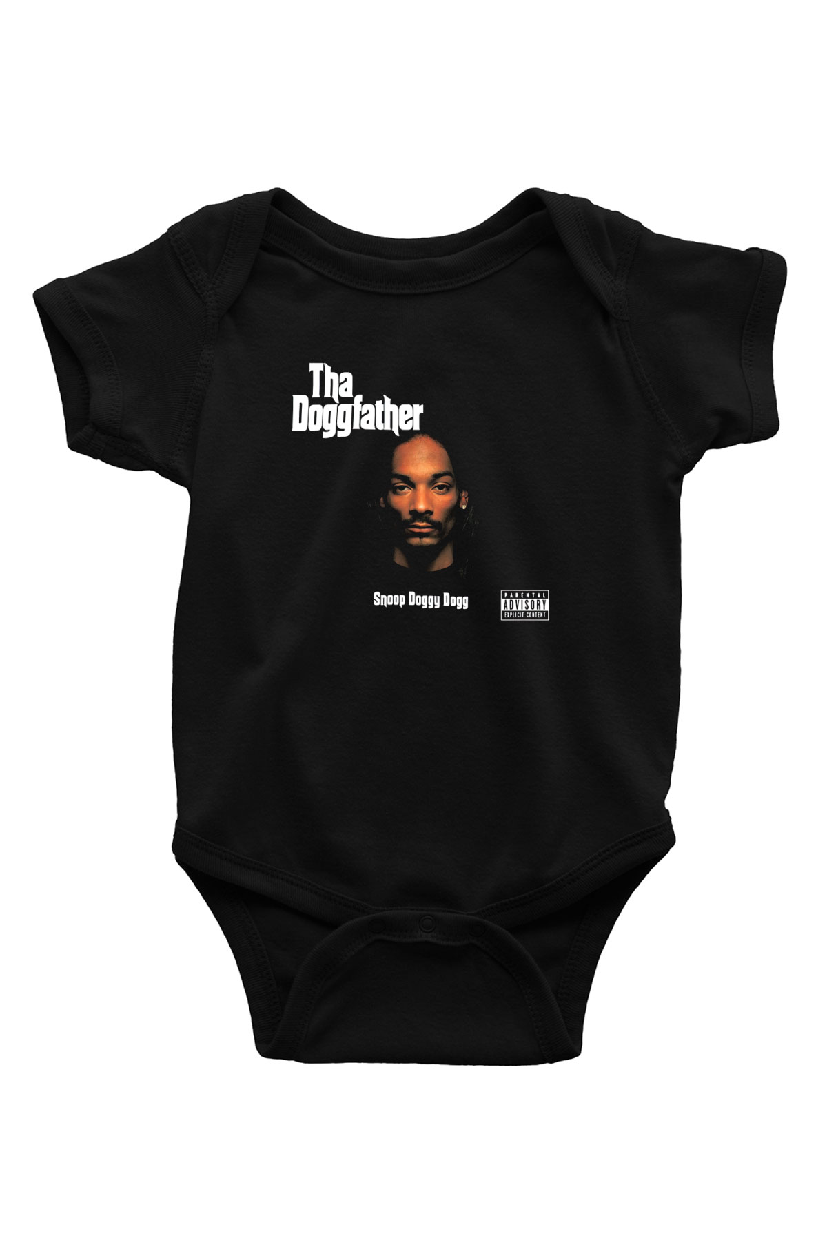 Snoop Dogg Baskılı Siyah Bebek Body - Zıbın