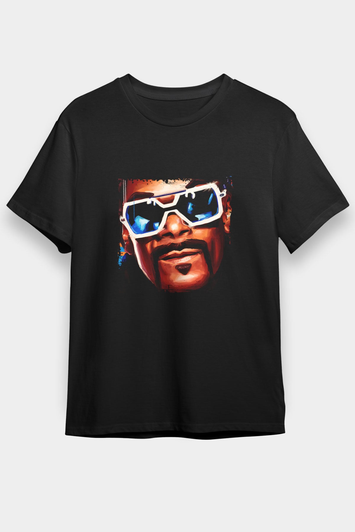 Snoop Dogg Baskılı Unisex Siyah Tişört