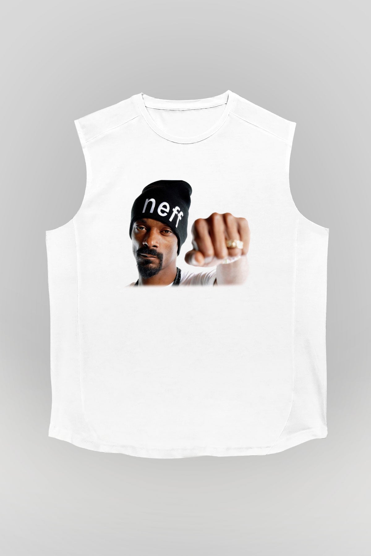 Snoop Dogg Beyaz Unisex Kolsuz Tişört