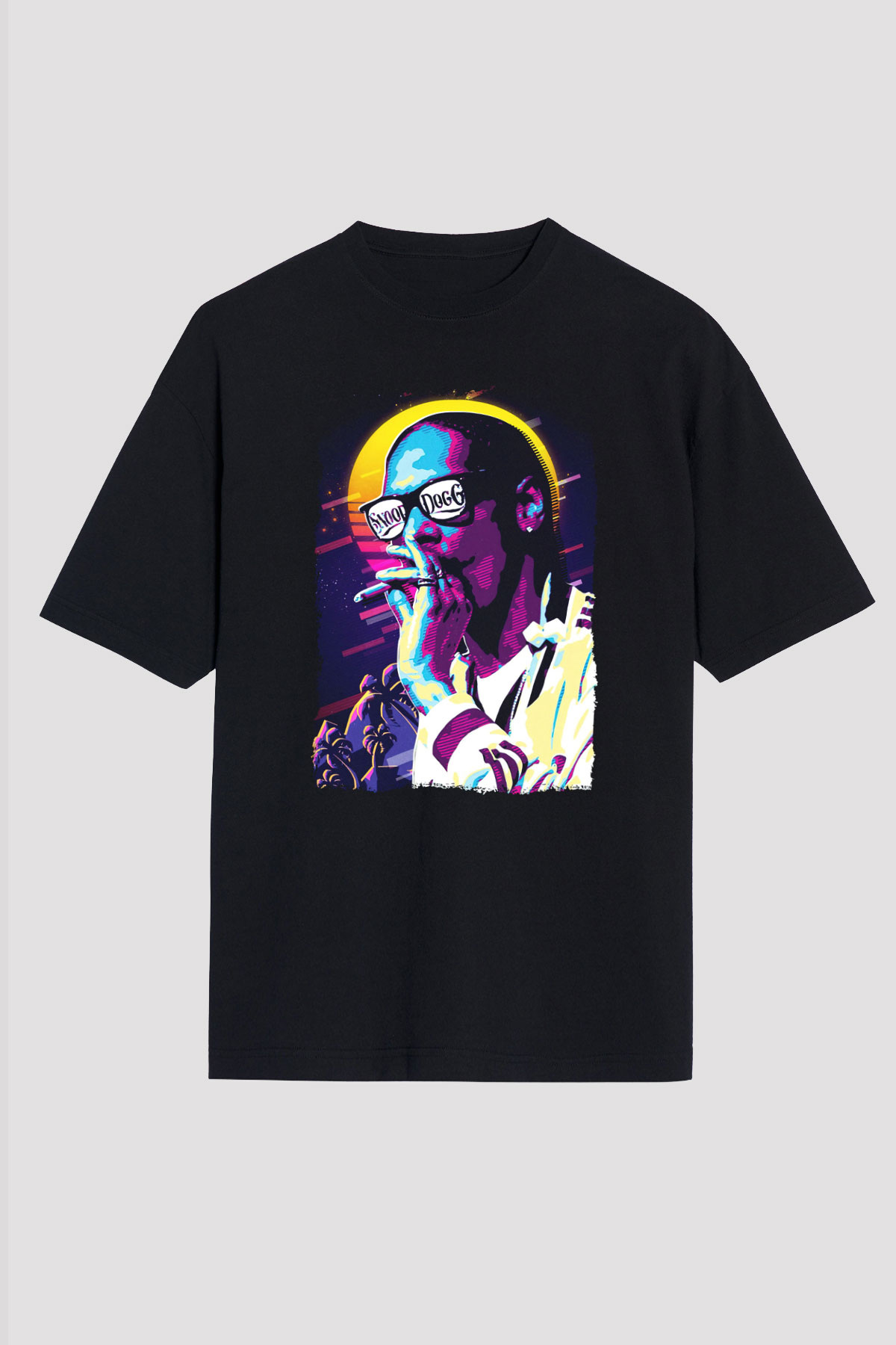 Snoop Dogg Siyah Unisex Oversize Tişört T-Shirt