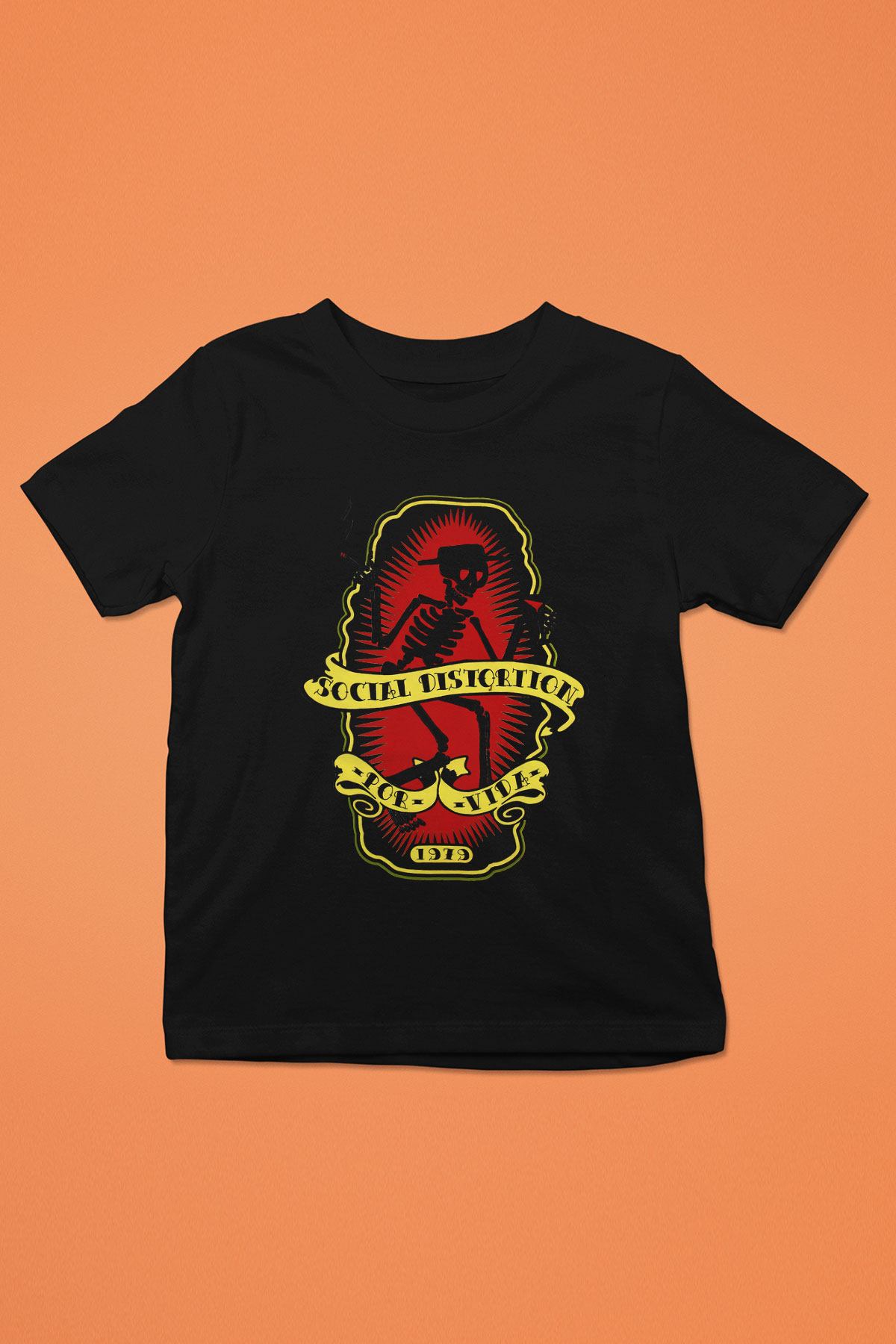 Social Distortion Baskılı Siyah Unisex Çocuk Tişört