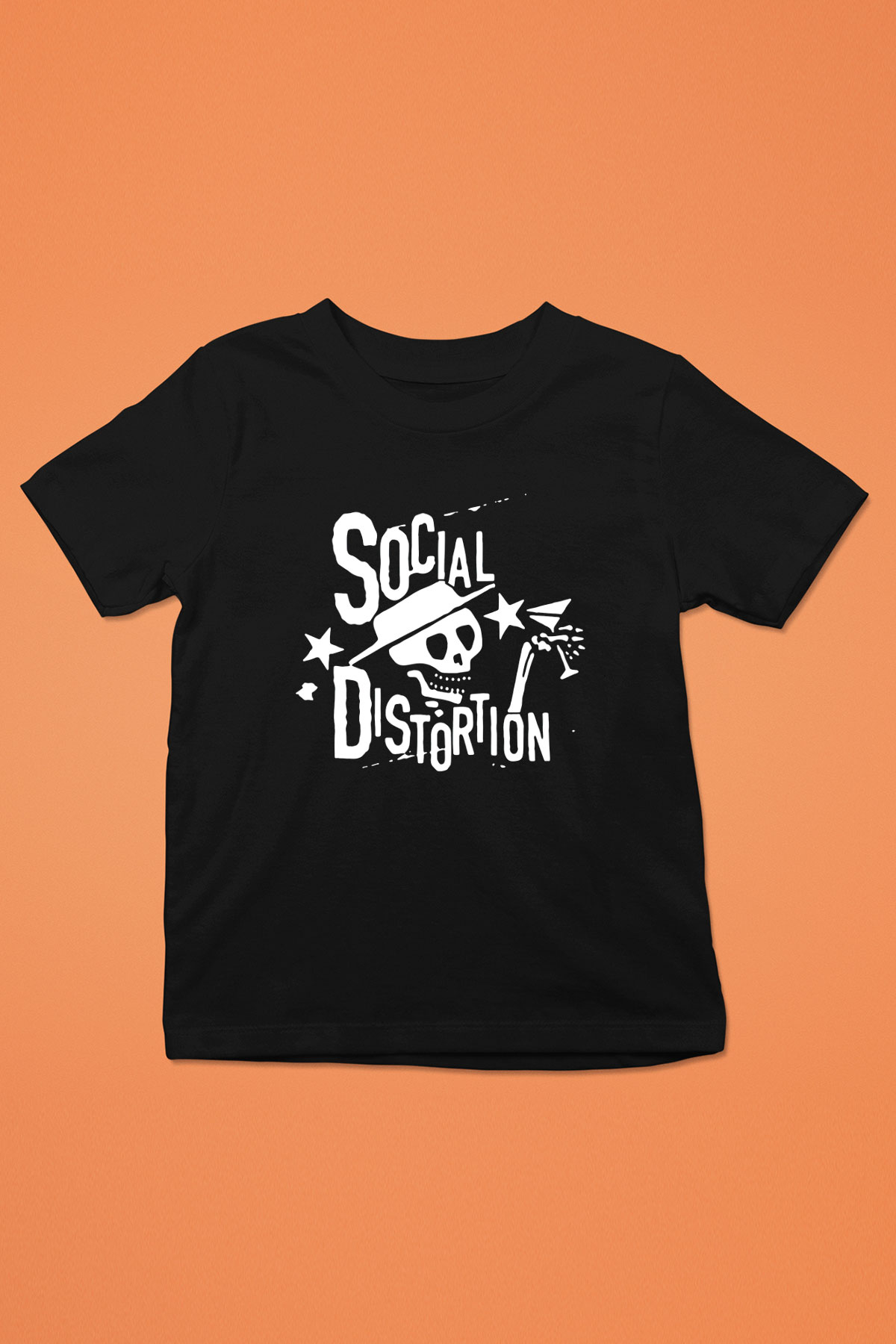Social Distortion Baskılı Siyah Unisex Çocuk Tişört