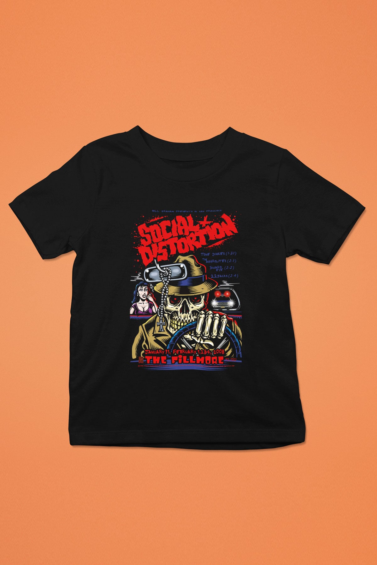 Social Distortion Baskılı Siyah Unisex Çocuk Tişört