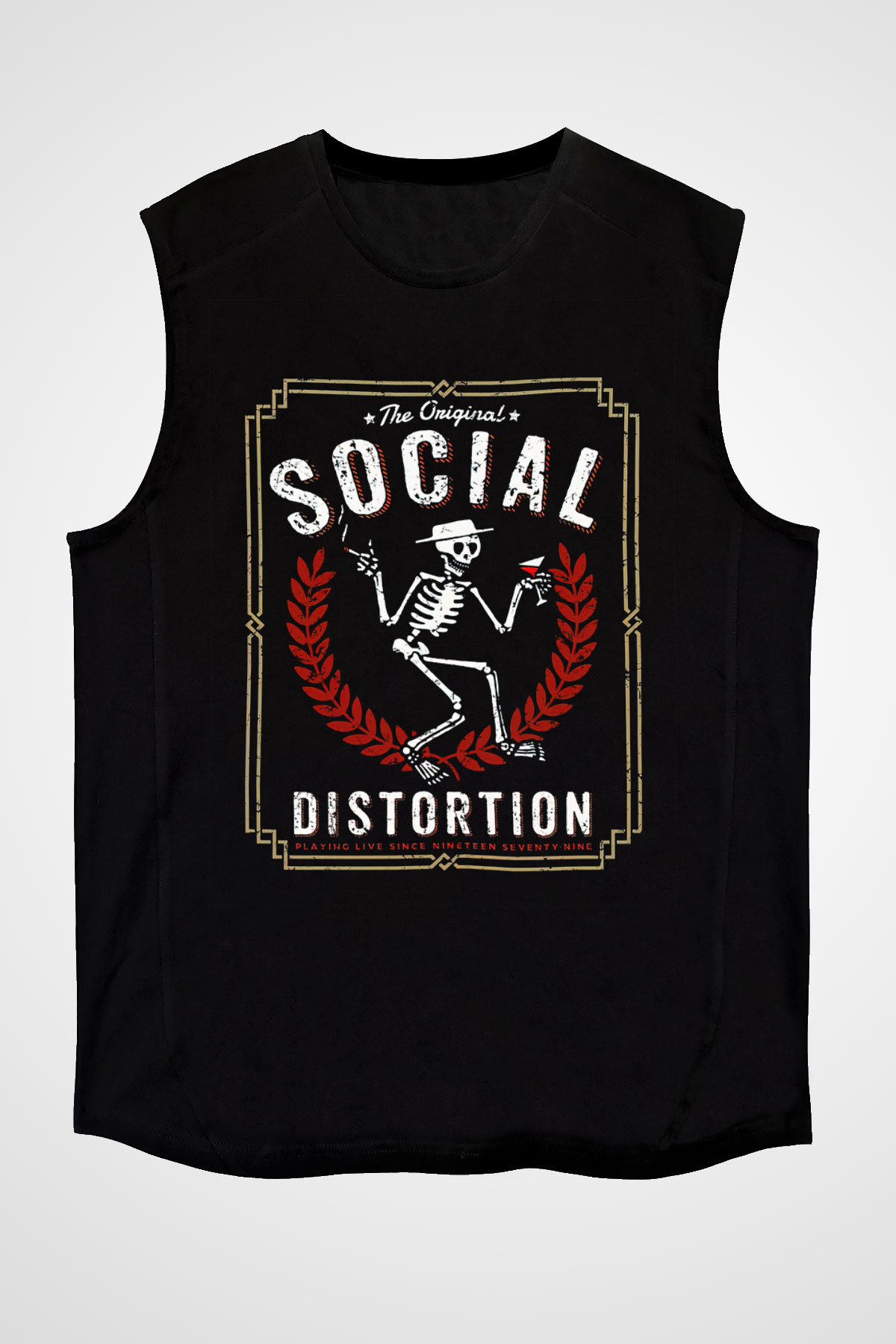 Social Distortion Siyah Unisex Kolsuz Tişört