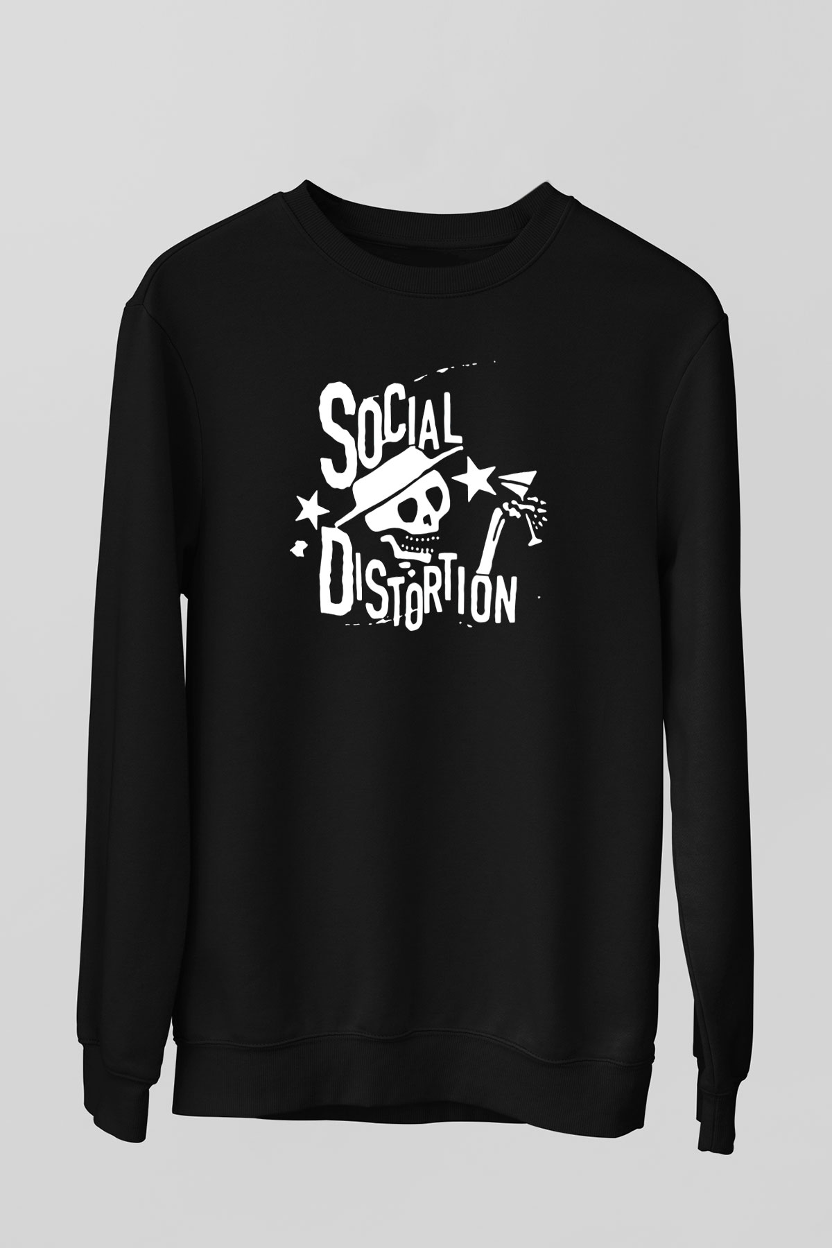 Social Distortion Siyah Unisex Sweatshirt