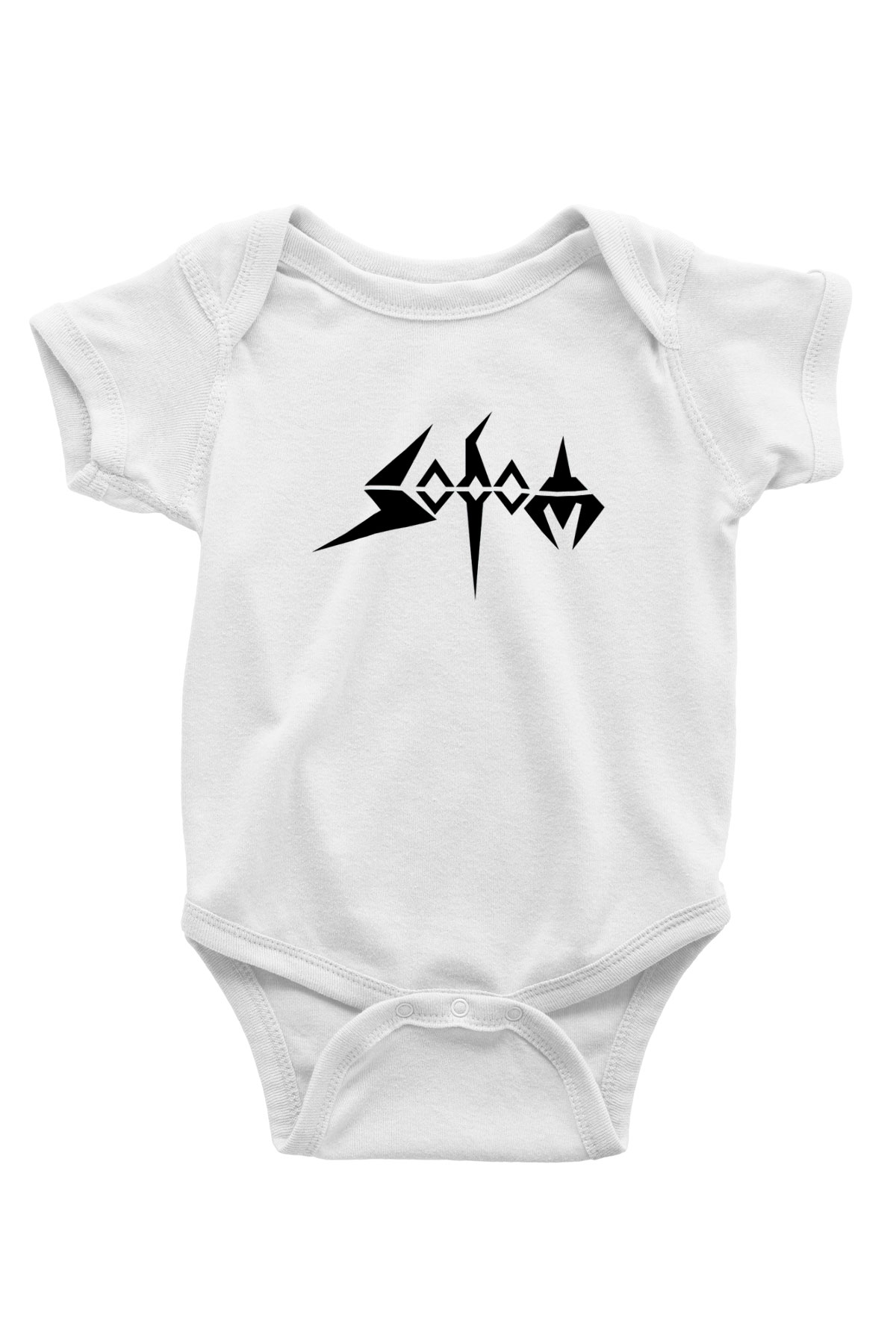 Sodom Baskılı Beyaz Unisex Bebek Body - Zıbın