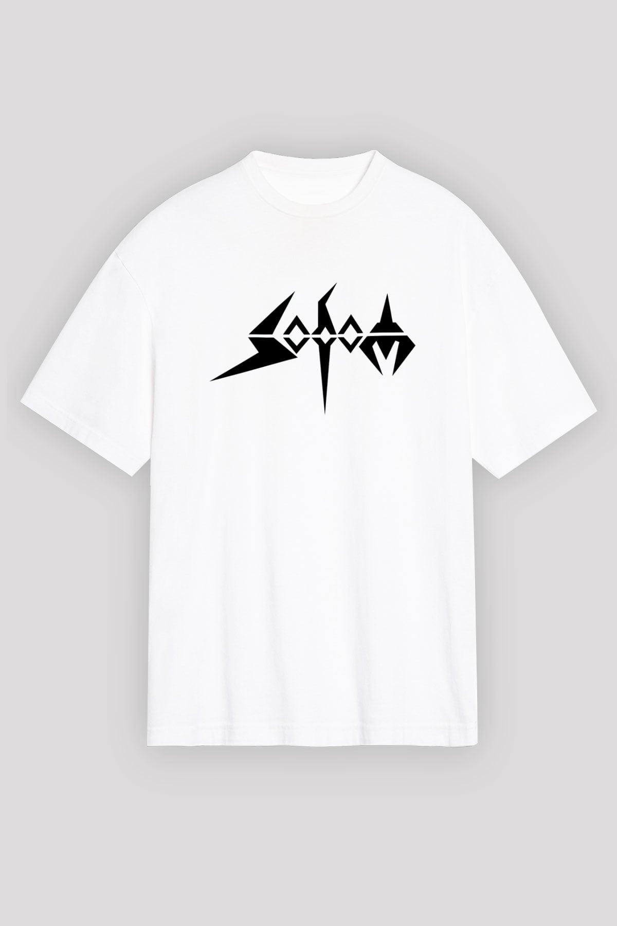 Sodom Beyaz Unisex Oversize Tişört T-Shirt - Oversize Tişört Fabrikası