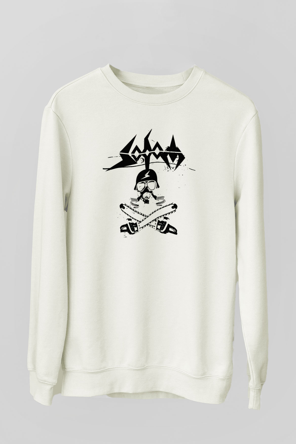 Sodom Beyaz Unisex Sweatshirt