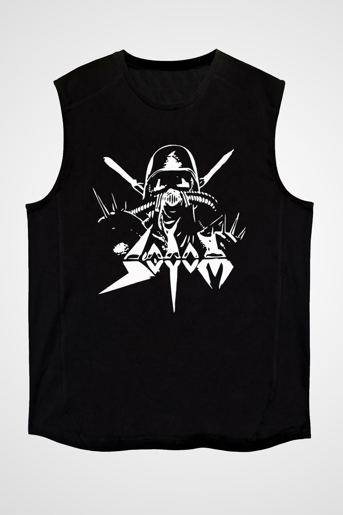 Sodom Siyah Unisex Kolsuz Tişört