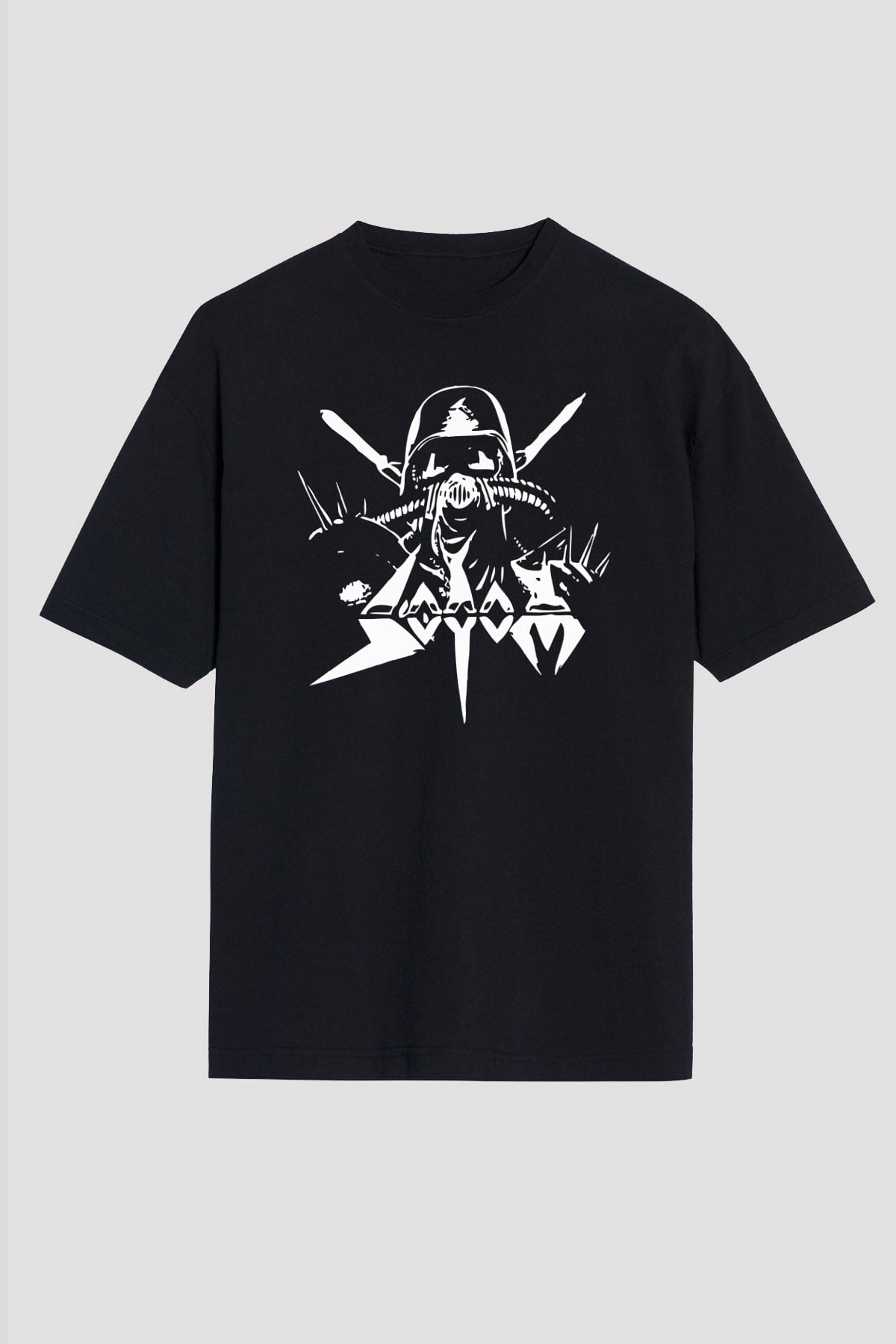 Sodom Siyah Unisex Oversize Tişört T-Shirt
