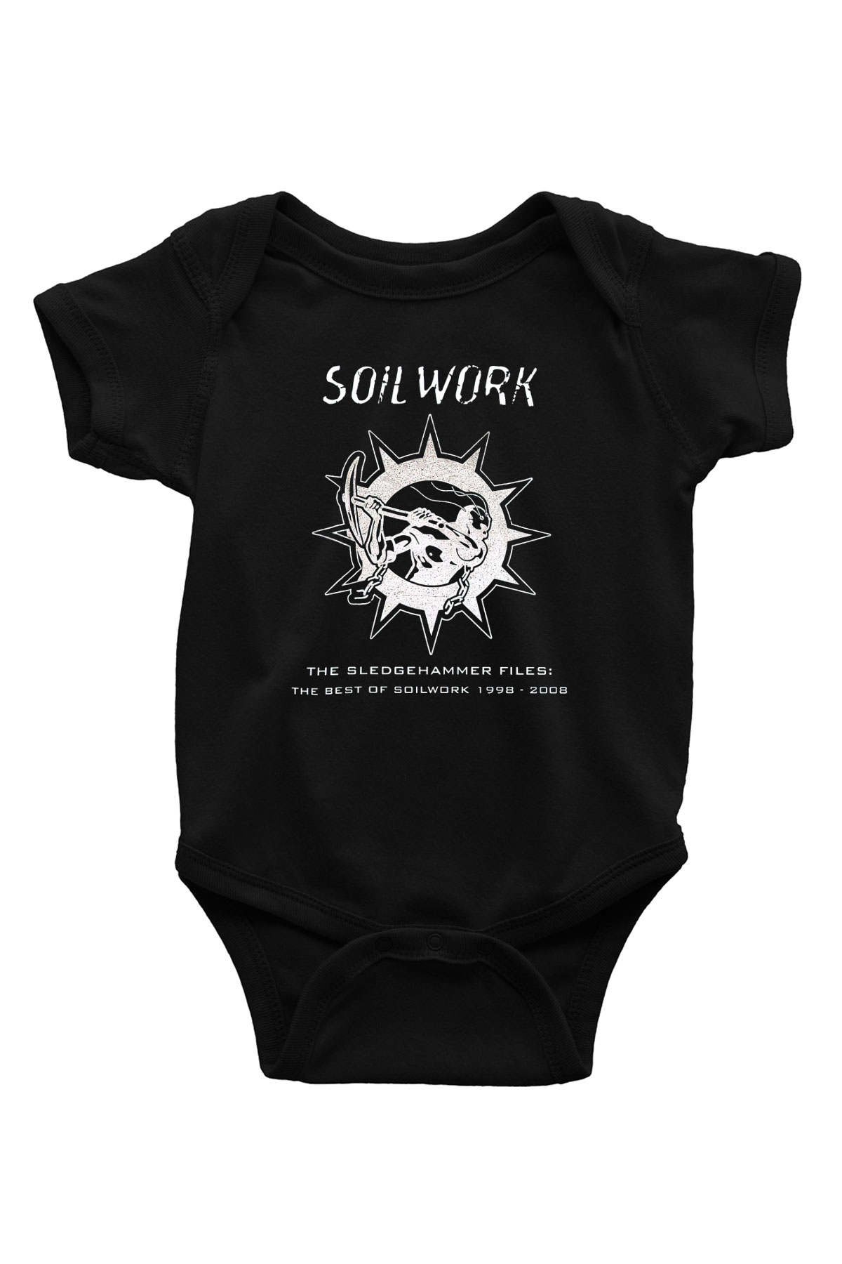 Soilwork Baskılı Siyah Bebek Body - Zıbın