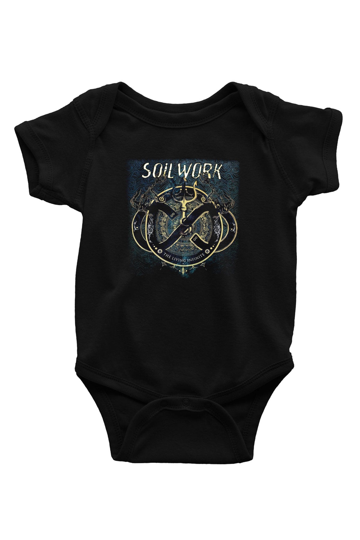 Soilwork Baskılı Siyah Bebek Body - Zıbın