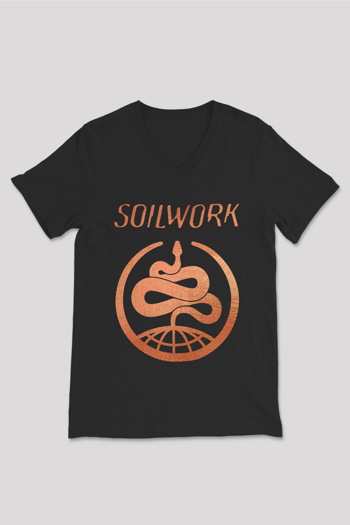 Soilwork Siyah Unisex-Fabrikası V Yaka Tişört