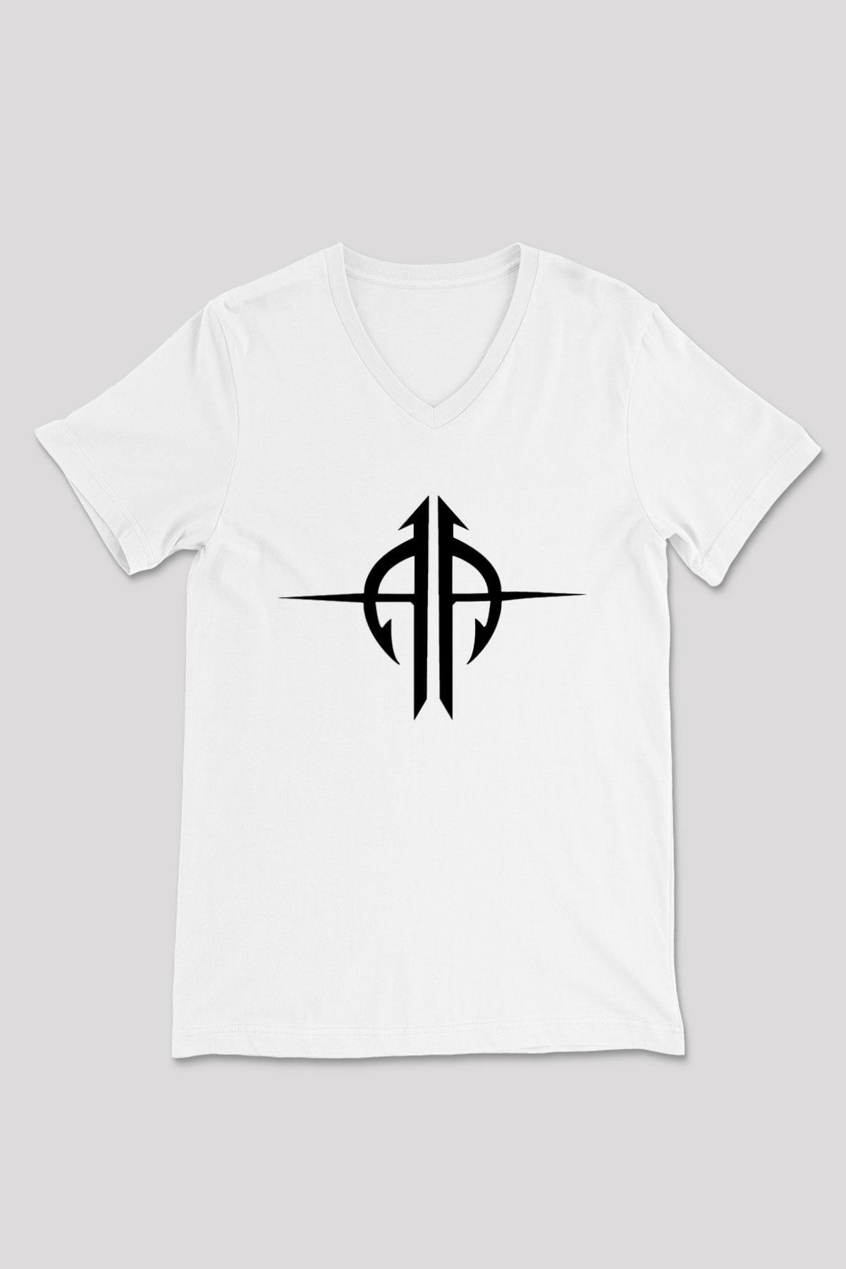 Sonata Arctica Beyaz Unisex V Yaka Tişört T-Shirt - V Yaka Tişört Fabrikası