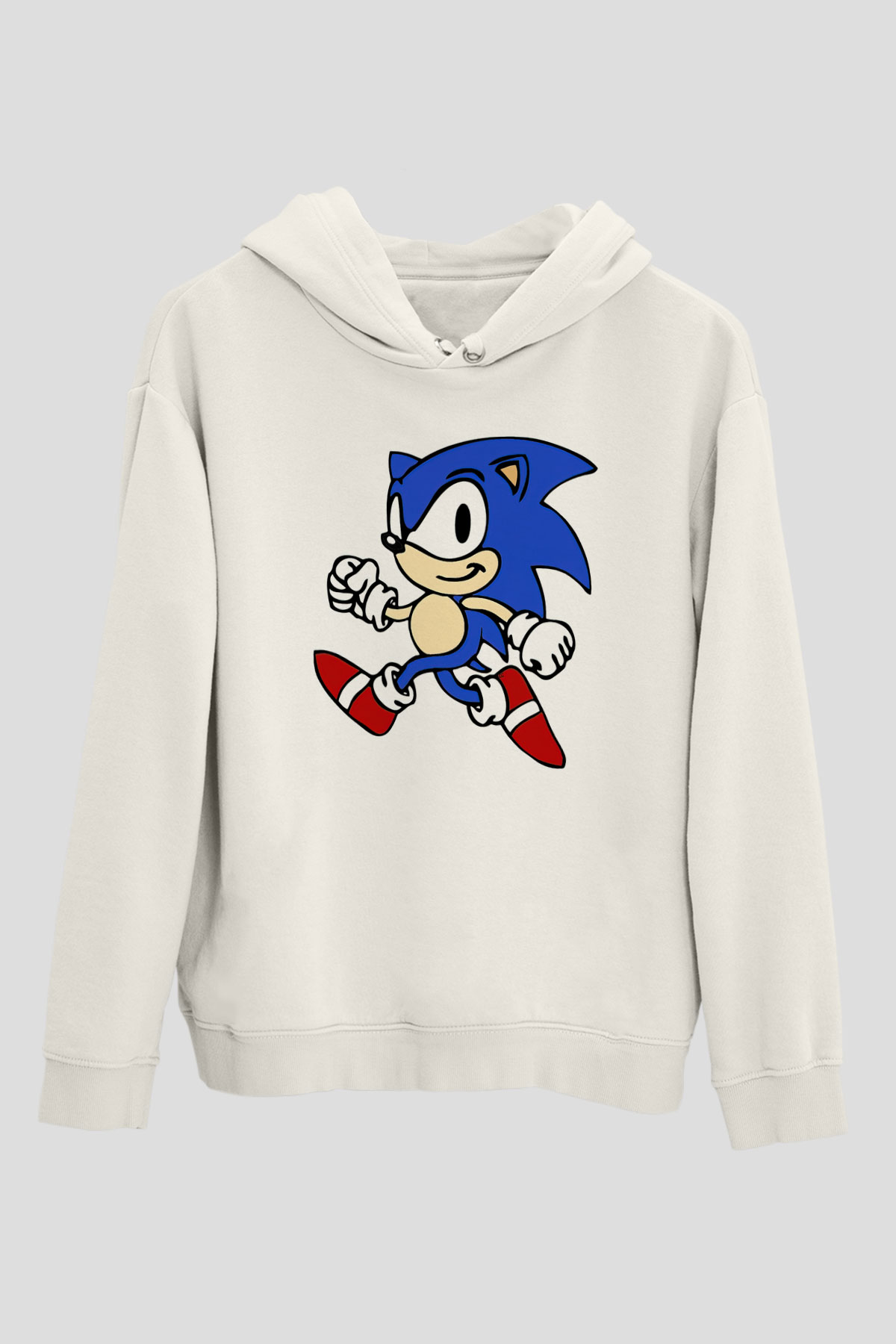 Sonic the Hedgehog Beyaz Unisex Hoodie