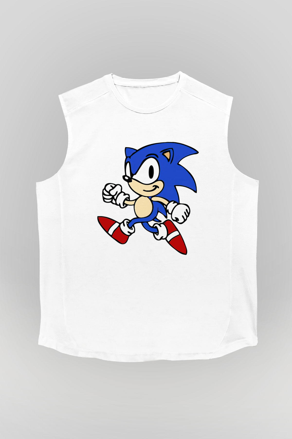 Sonic the Hedgehog Beyaz Unisex Kolsuz Tişört